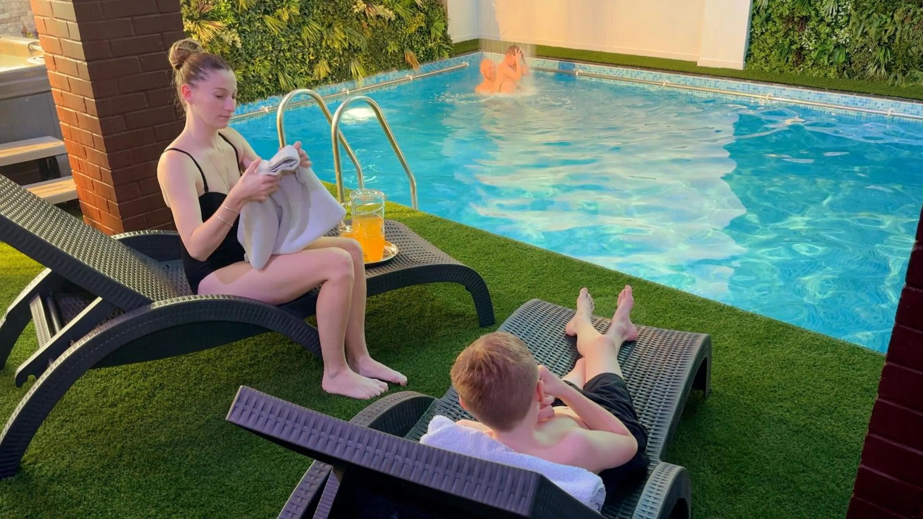 Swimming pool in Luccombe Hall Hotel