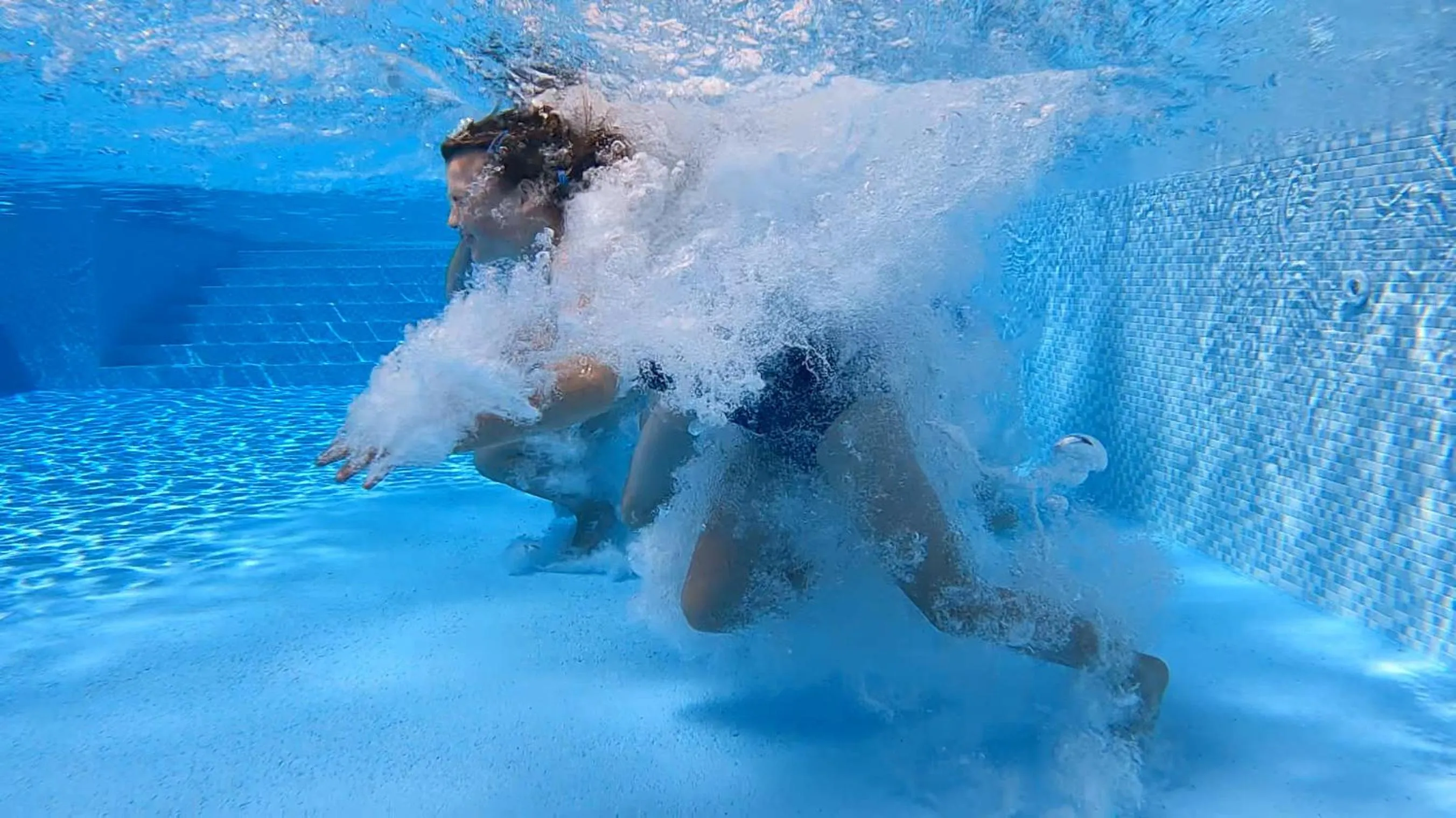 Swimming pool in Luccombe Hall Hotel
