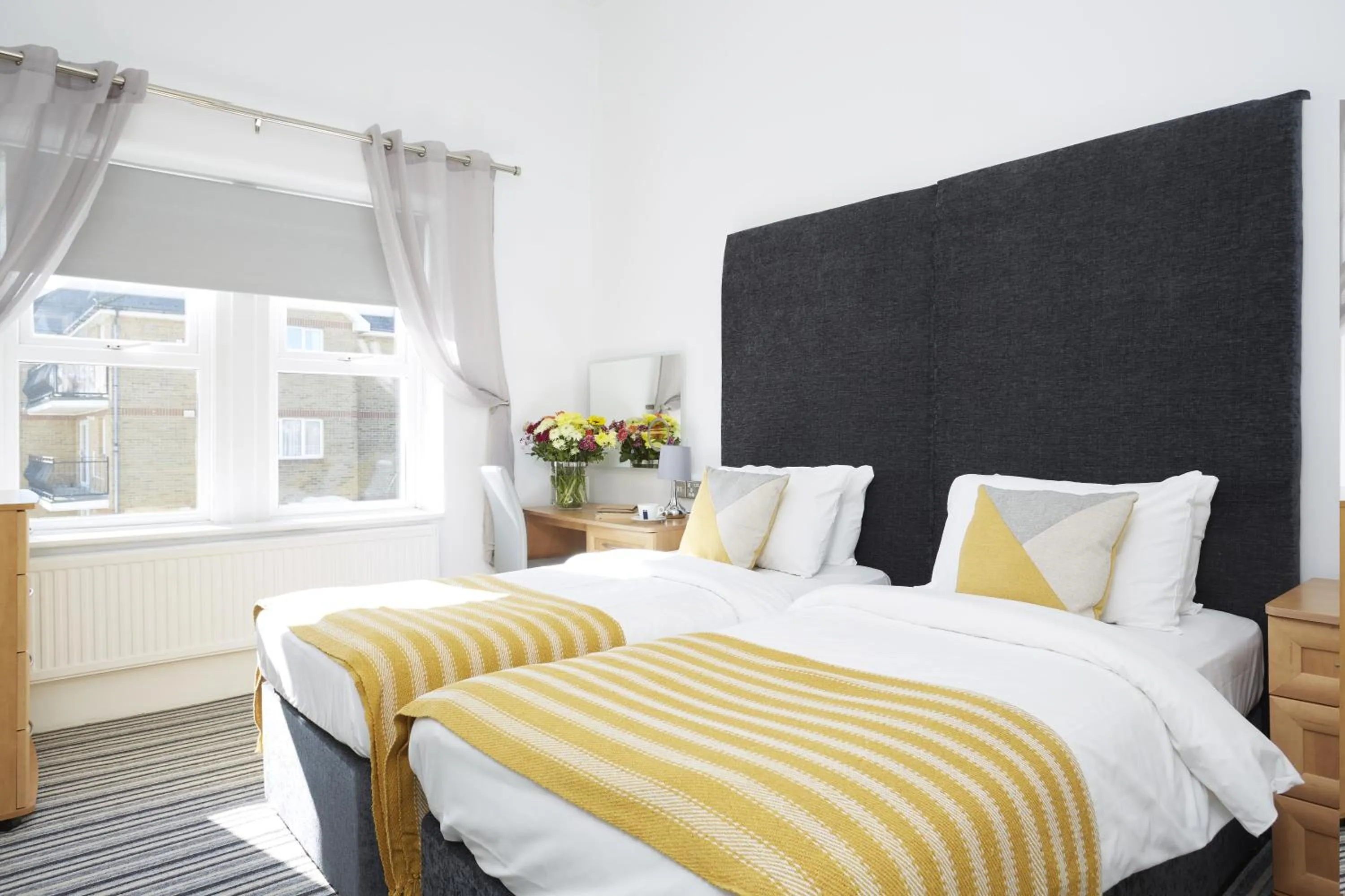 Bed in Luccombe Hall Hotel