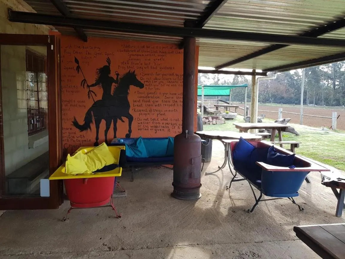 Seating area in The little Club Getaway at The Hay Barn