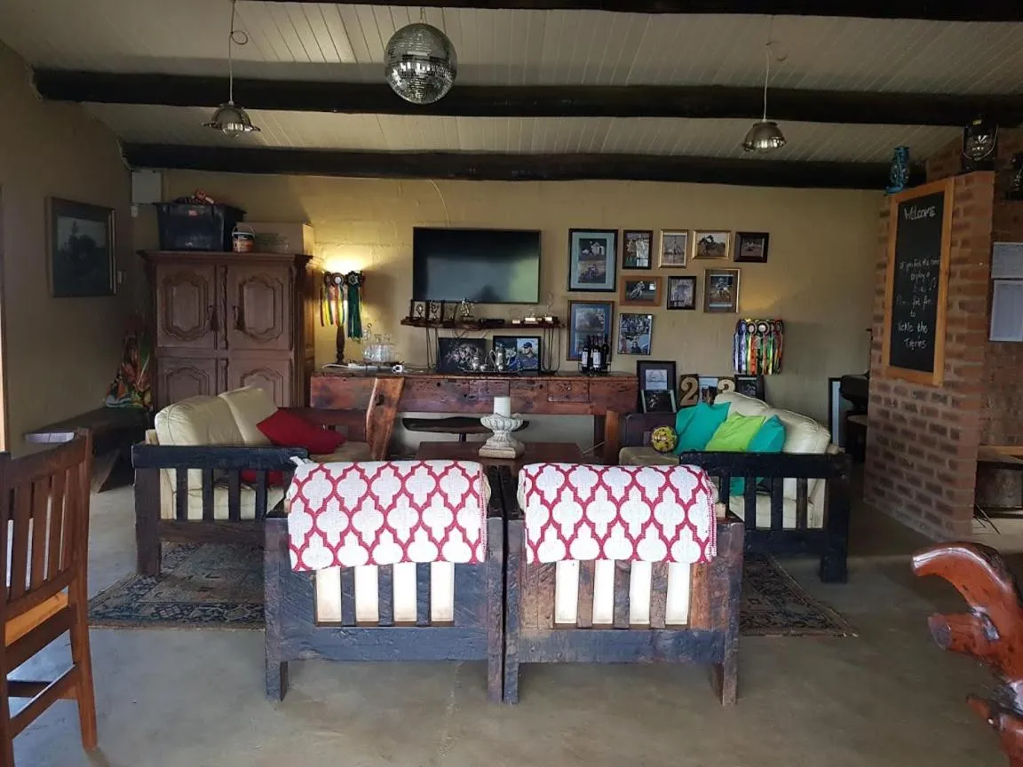 Living room in The little Club Getaway at The Hay Barn