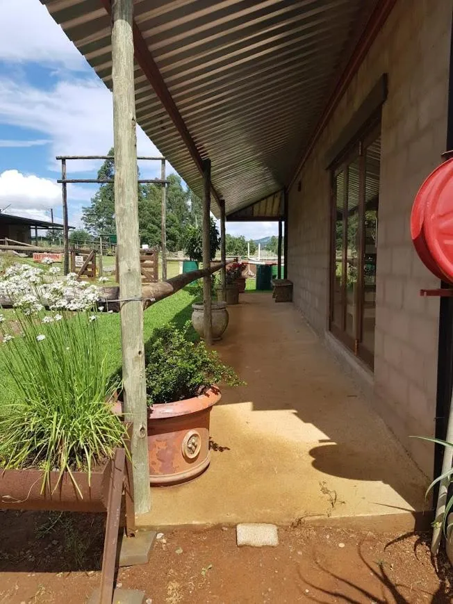Garden view in The little Club Getaway at The Hay Barn
