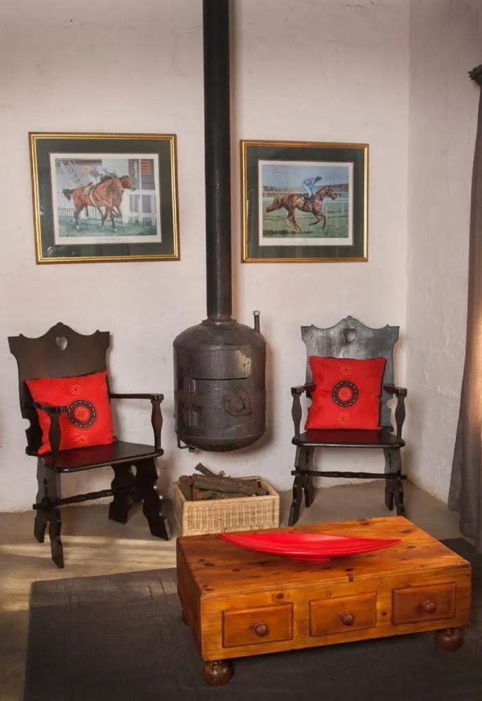Seating area in The little Club Getaway at The Hay Barn