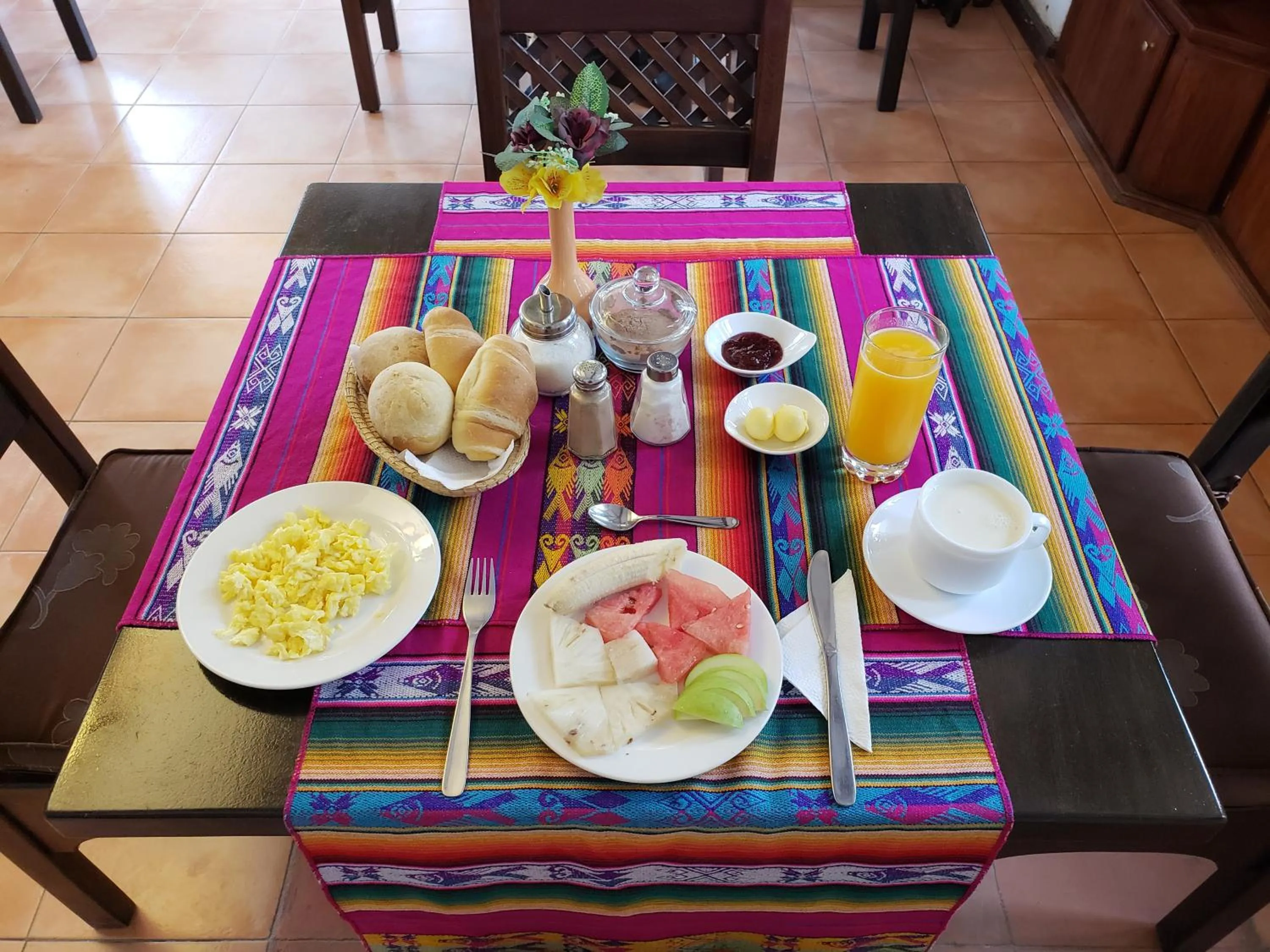 Breakfast in Hosteria Punta Blanca