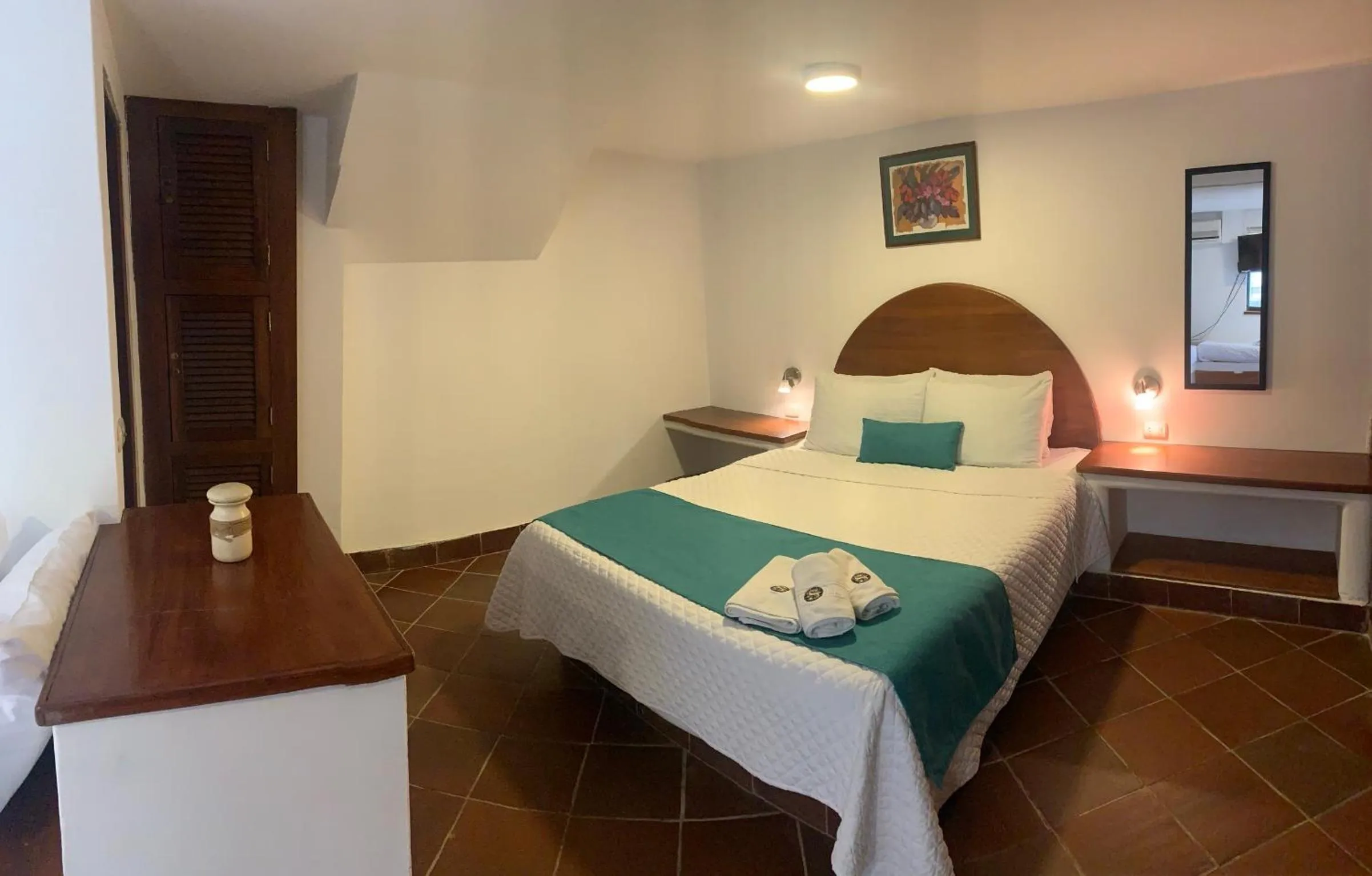 Bed in Hosteria Punta Blanca