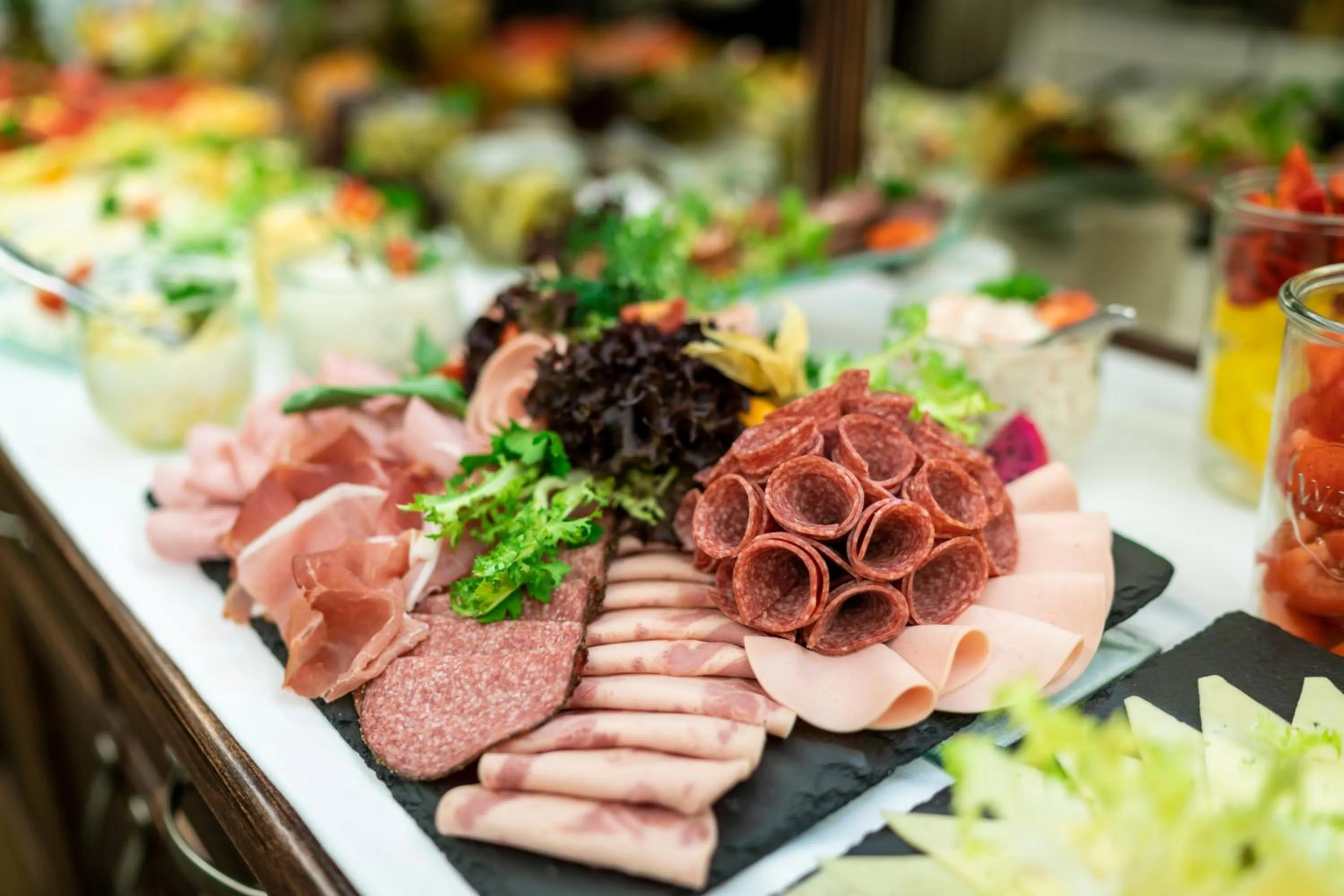 Buffet breakfast in Aparthotel Am Schloss