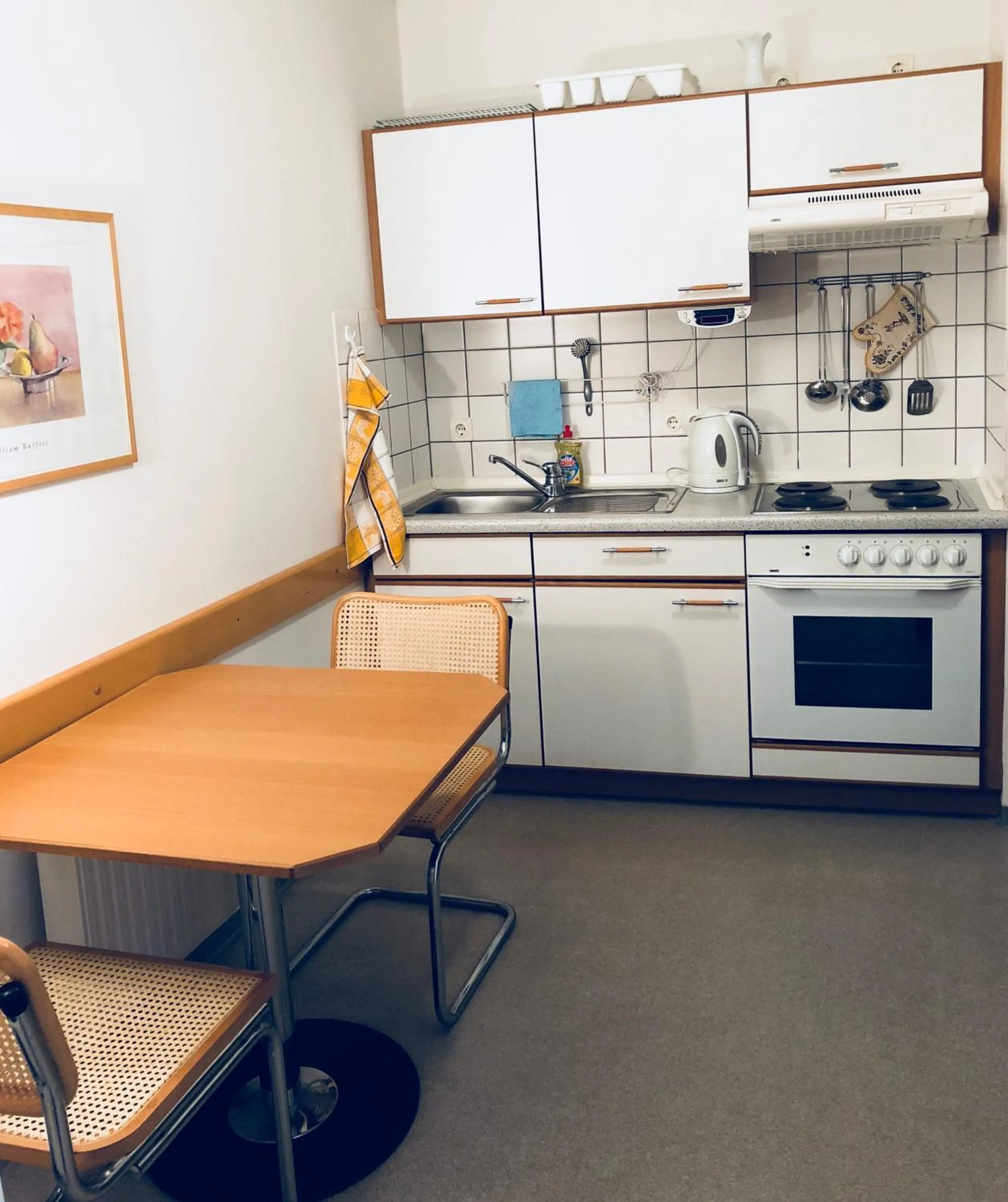 Kitchen or kitchenette in Ferienwohnung König Max