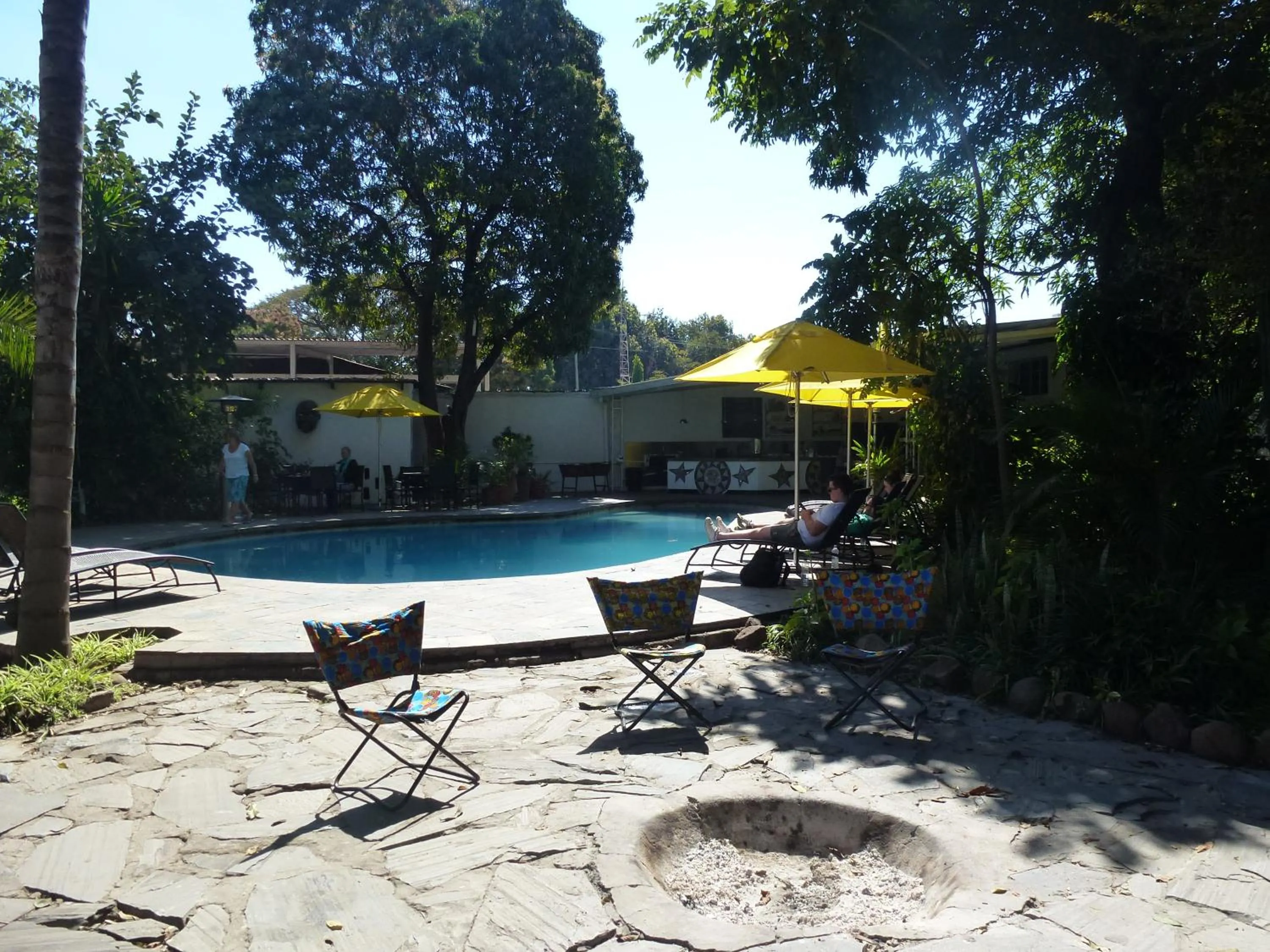 Patio in Fawlty Towers Accommodation & Activities