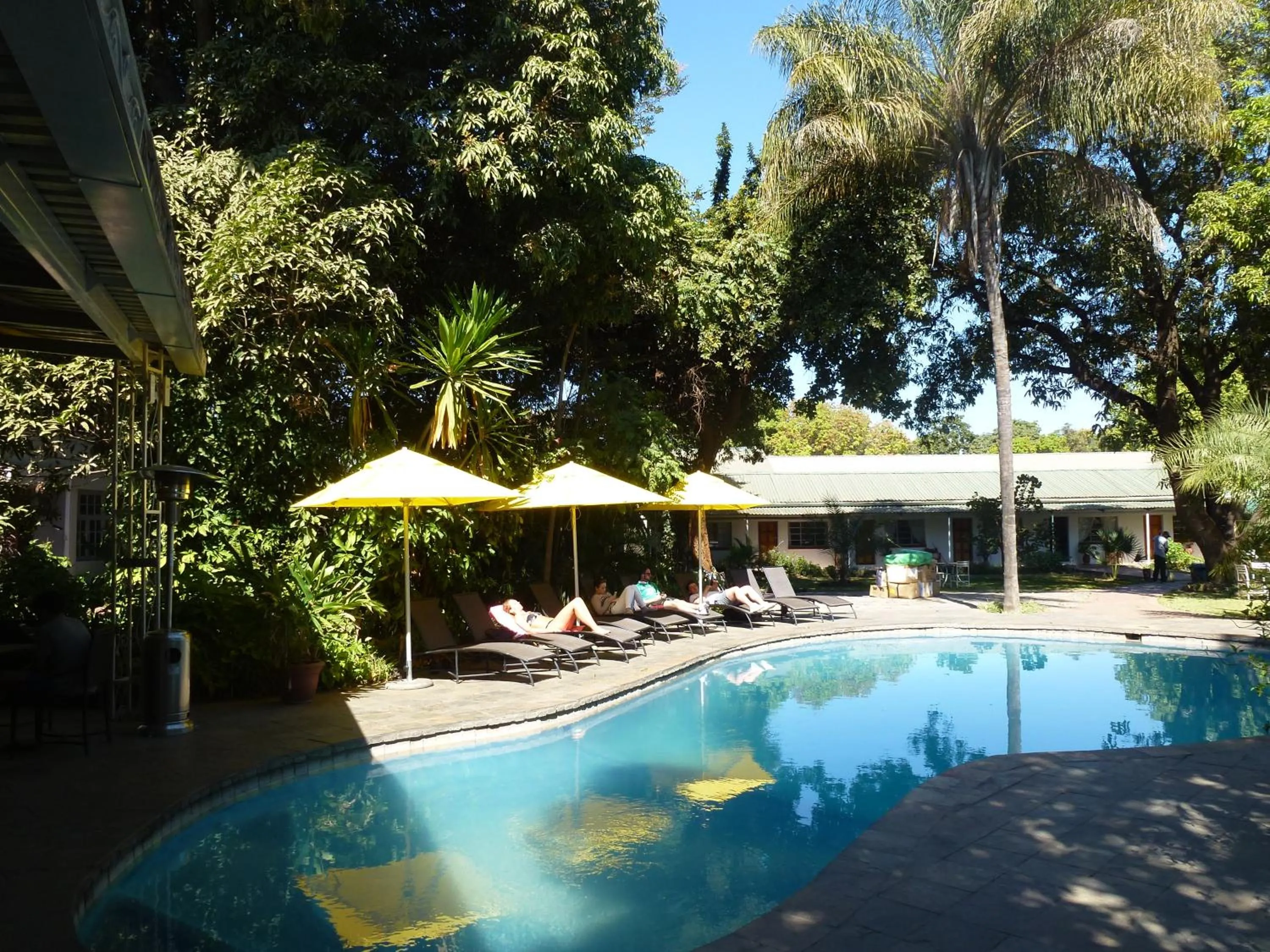 Patio in Fawlty Towers Accommodation & Activities