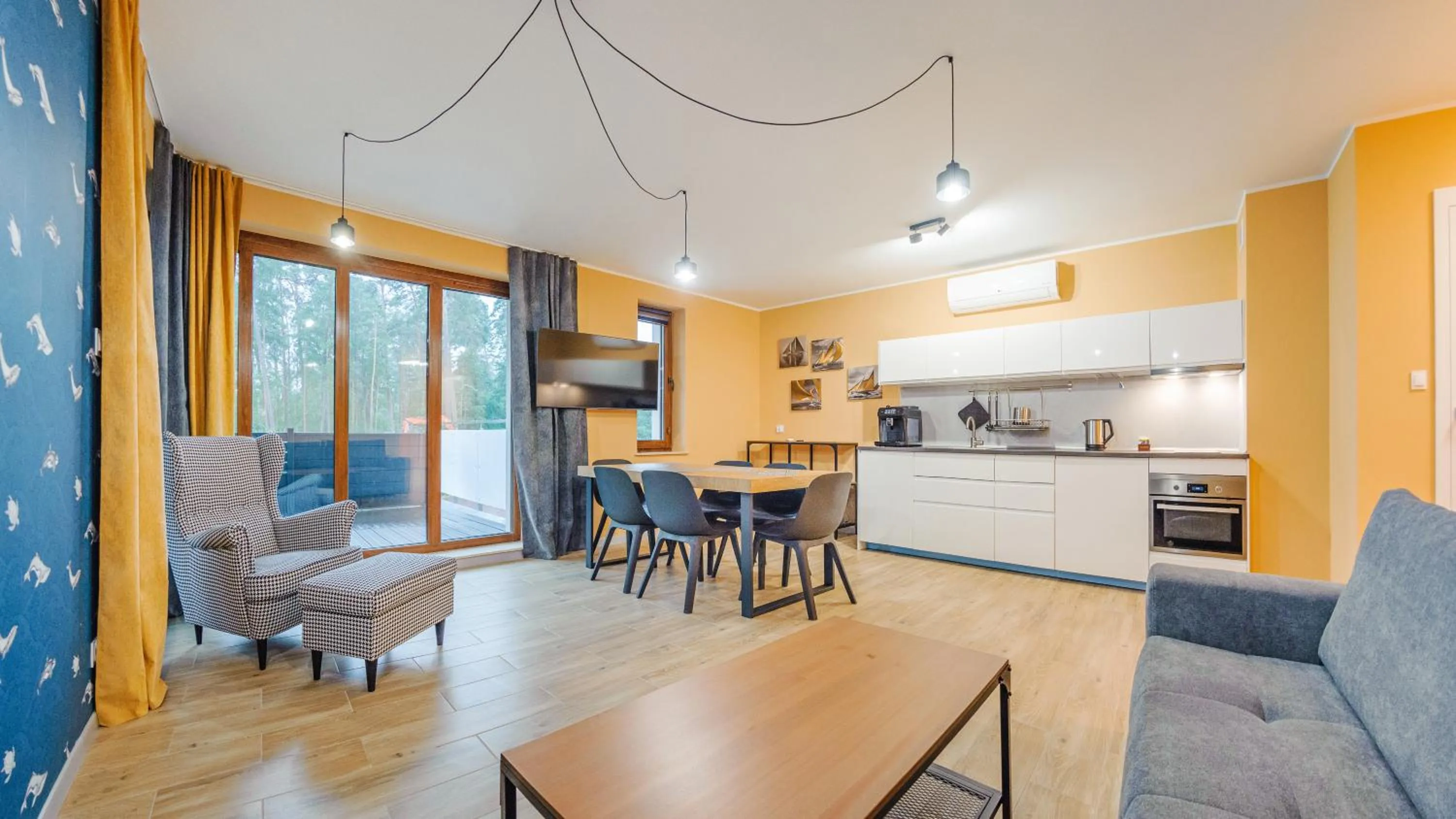 Kitchen or kitchenette in Baltic Park Stegna, Sun & Snow