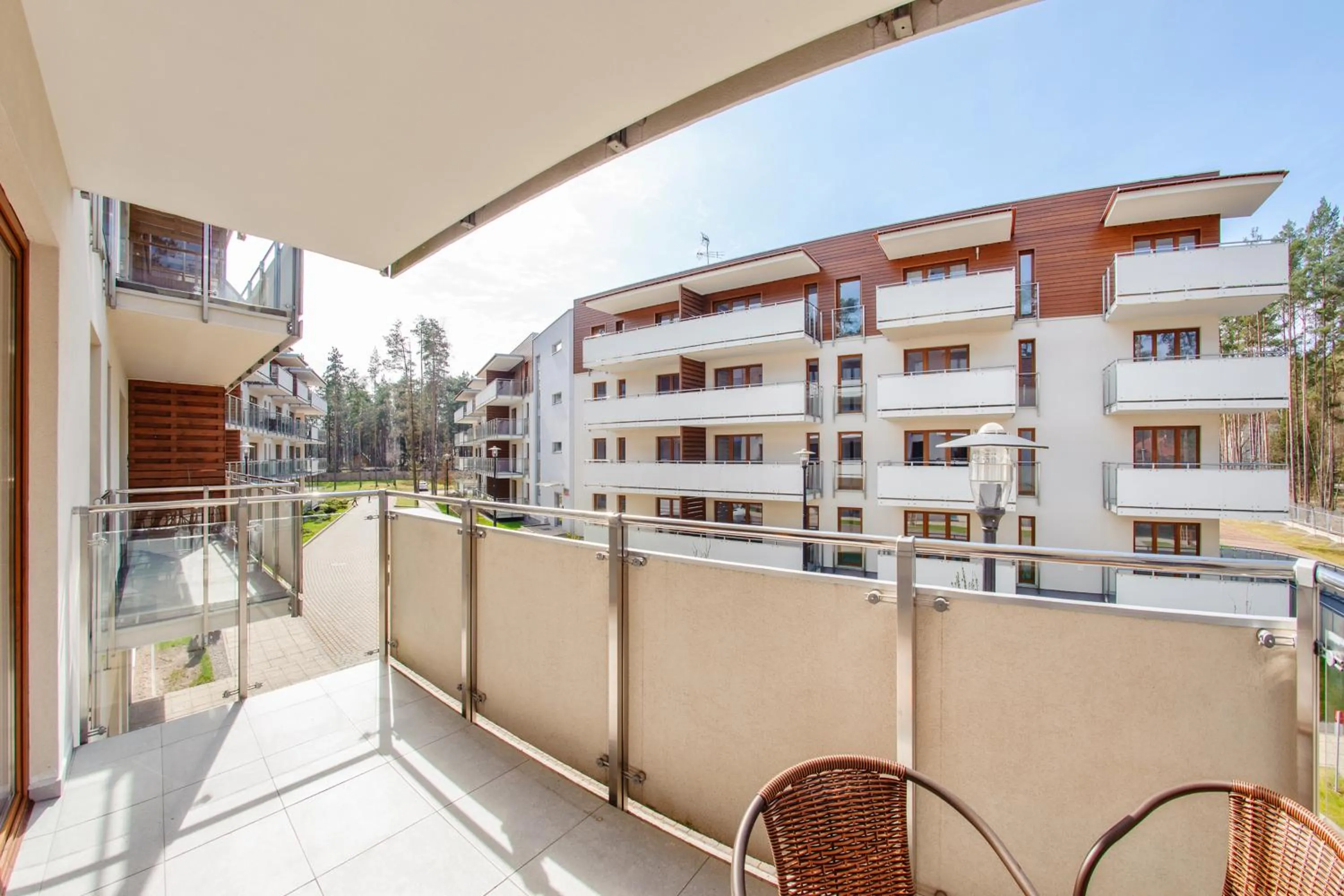 Balcony/Terrace in Baltic Park Stegna, Sun & Snow