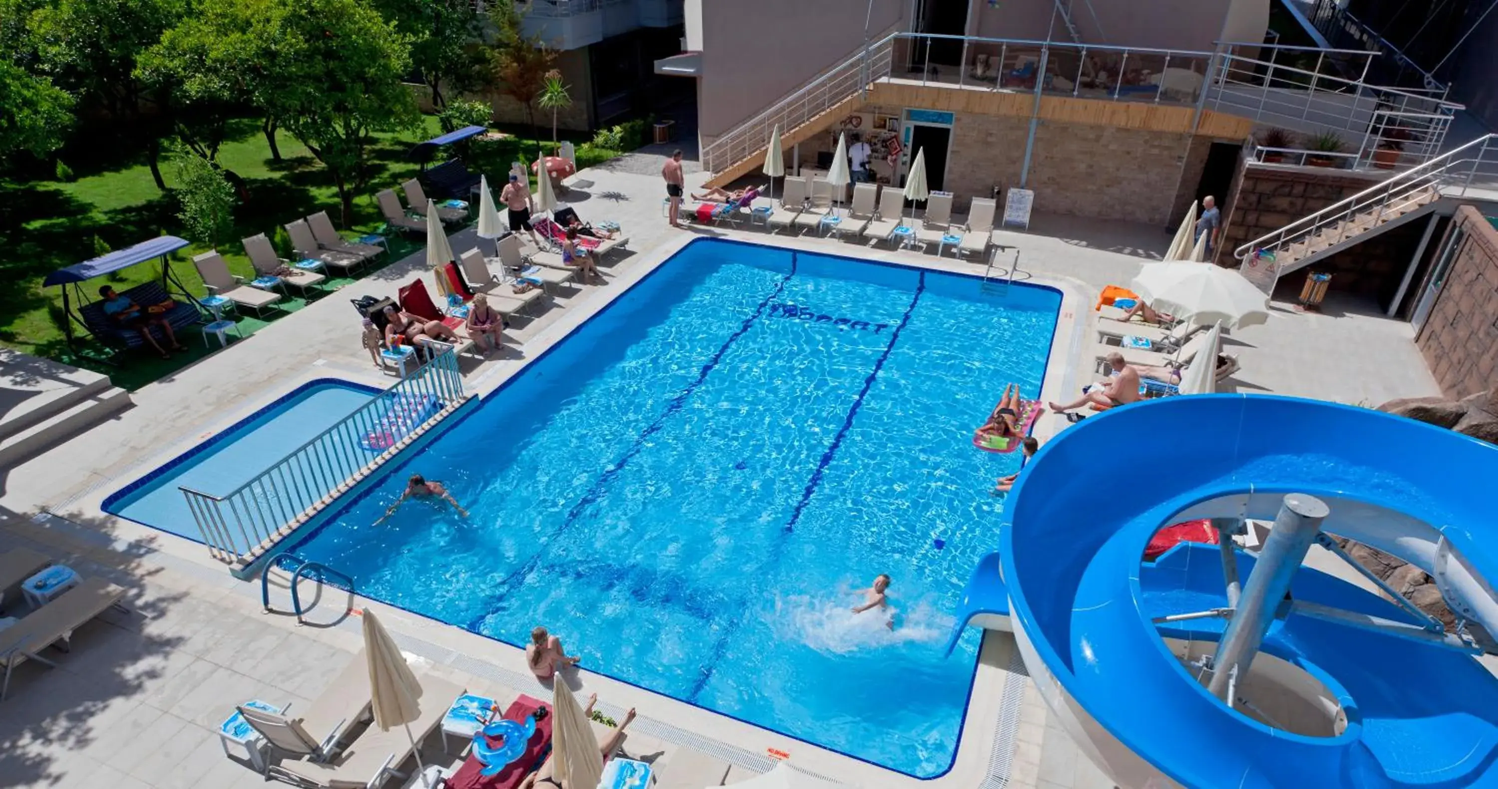 Swimming pool, Pool View in Monart City Hotel - All Inclusive Plus