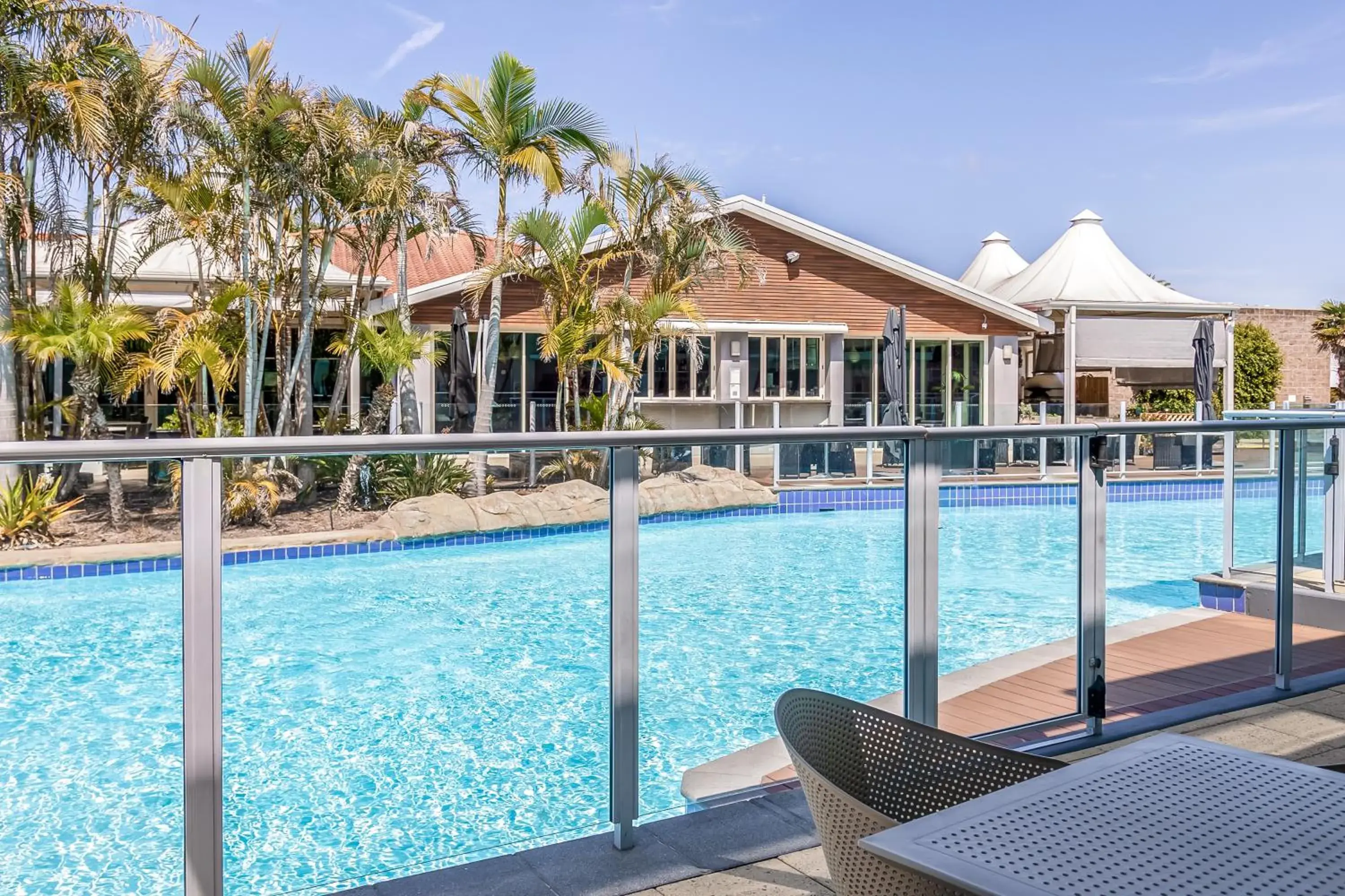 Pool view in Oaks Port Stephens Pacific Blue Resort Pool view in Oaks Port Stephens Pacific Blue Resort