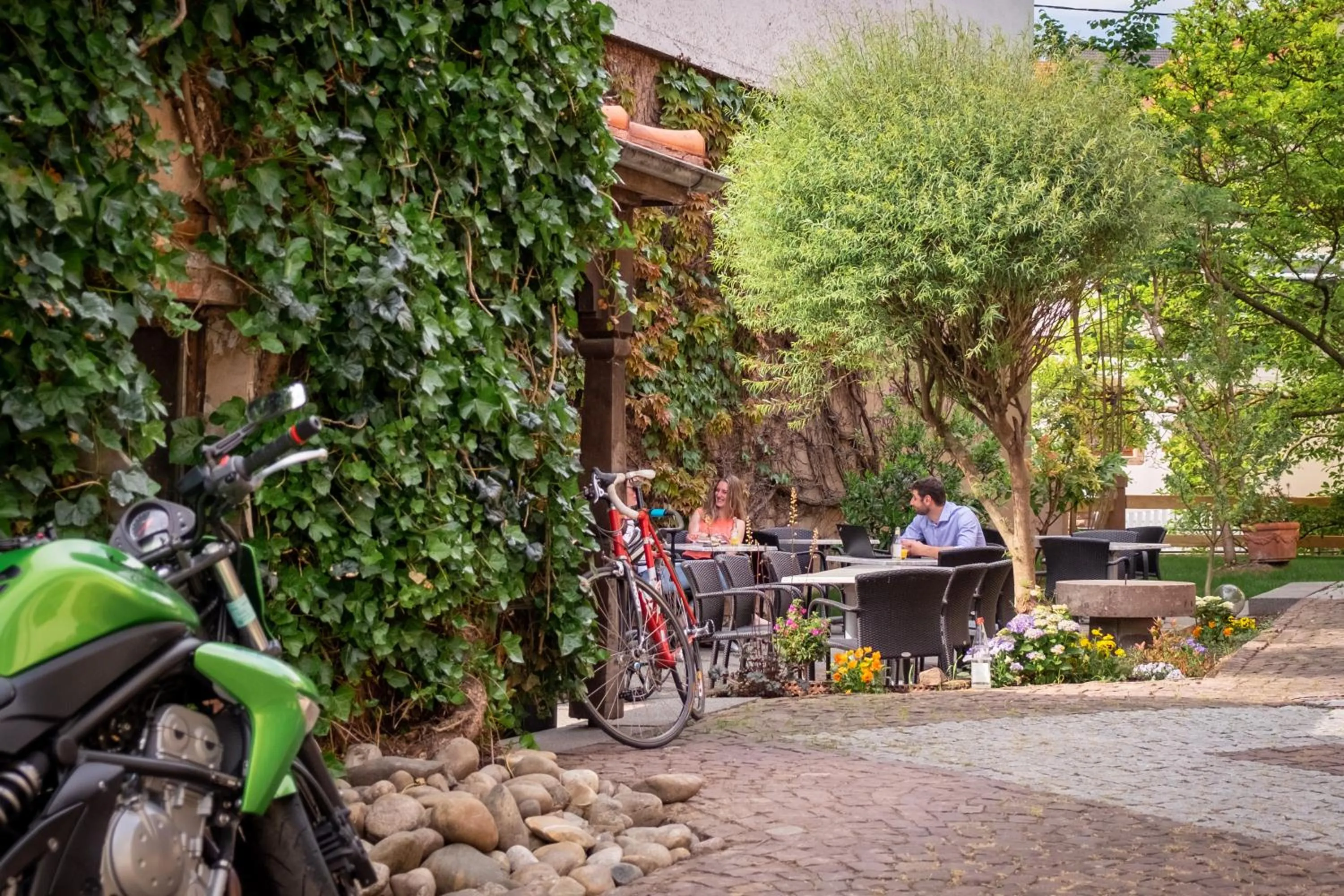 Patio in Hôtel au Heimbach