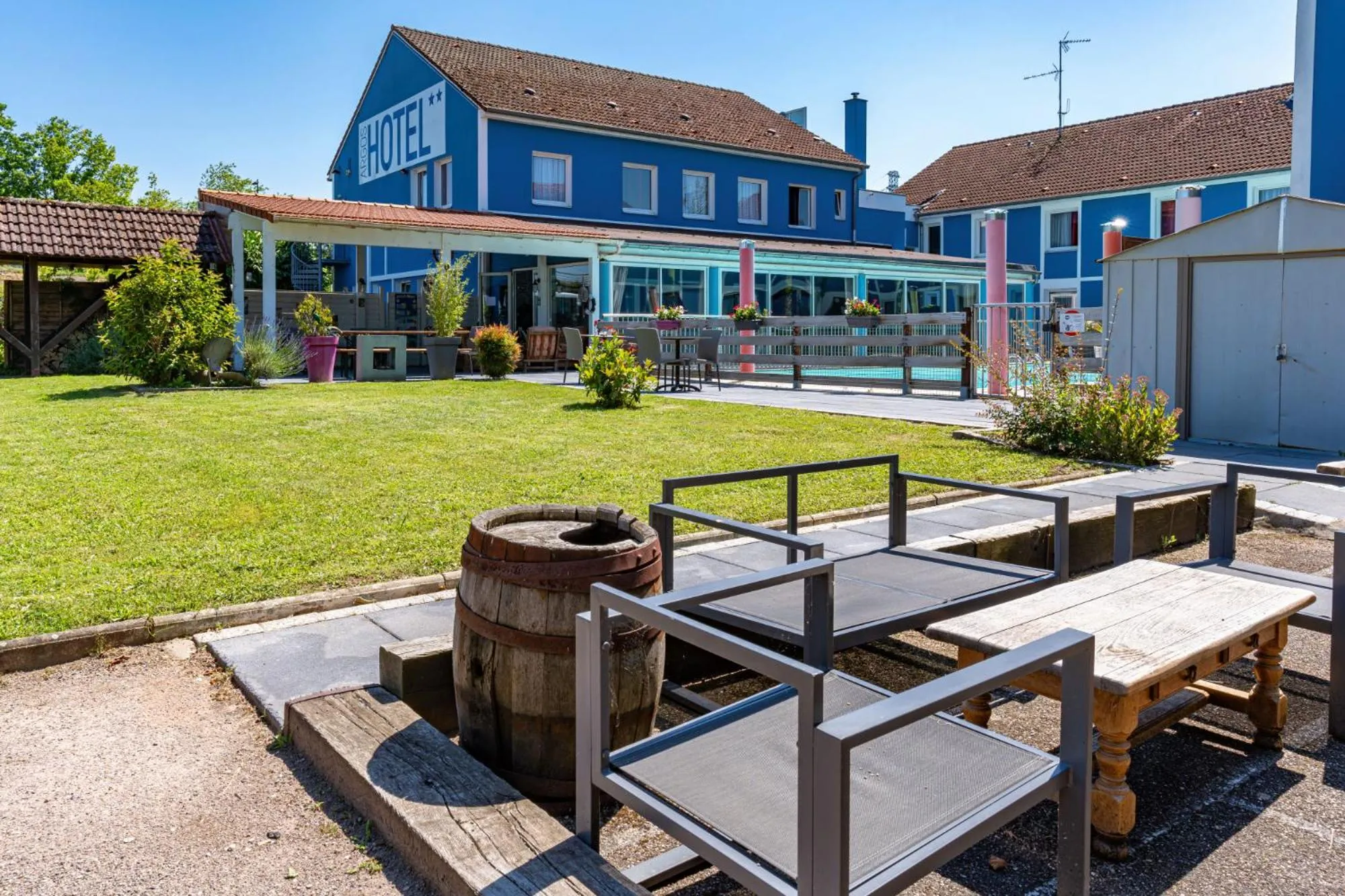 Patio in Hotel Restaurant Argos, Strasbourg Nord
