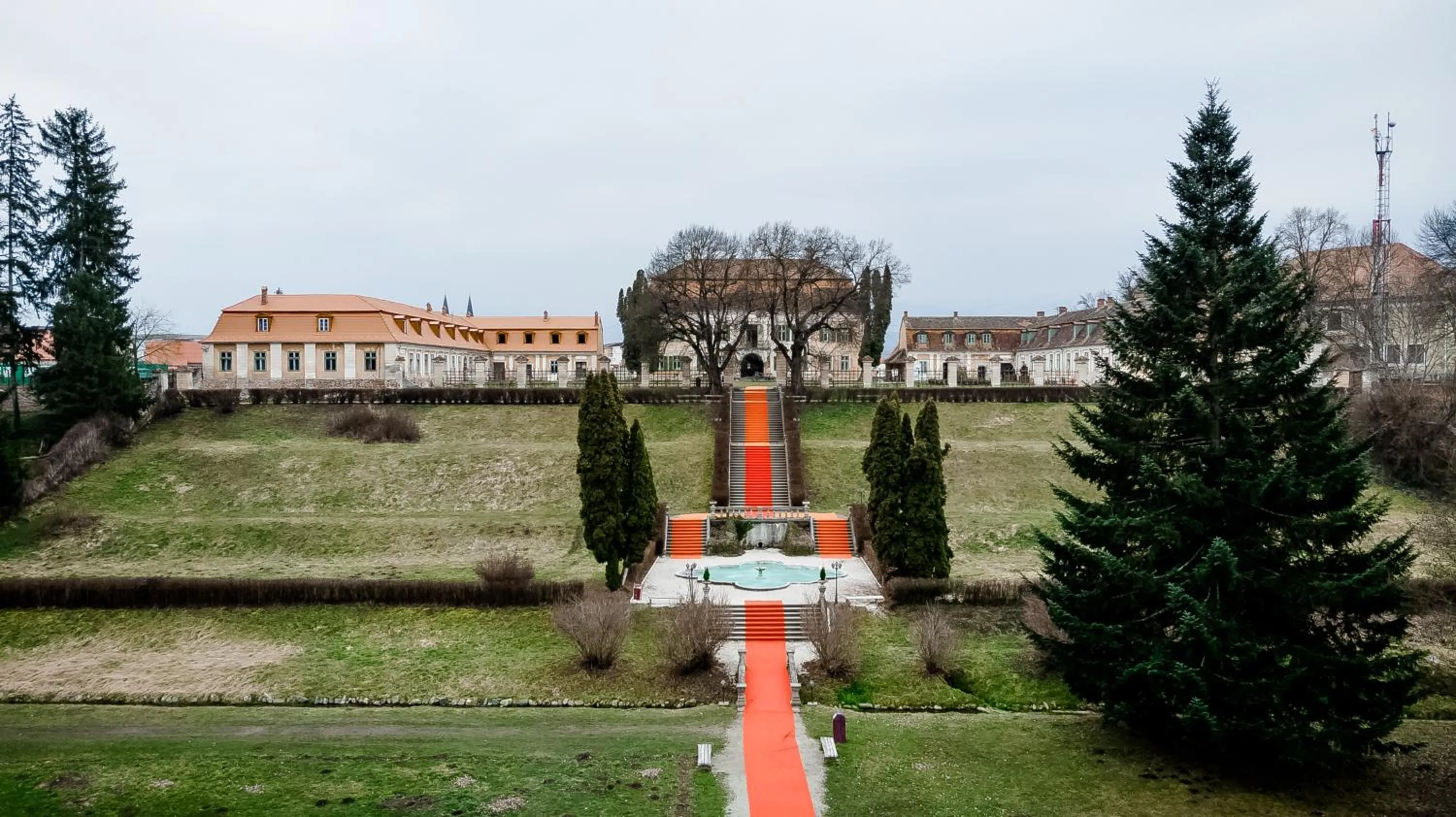 Garden view in Palatul Brukenthal Avrig