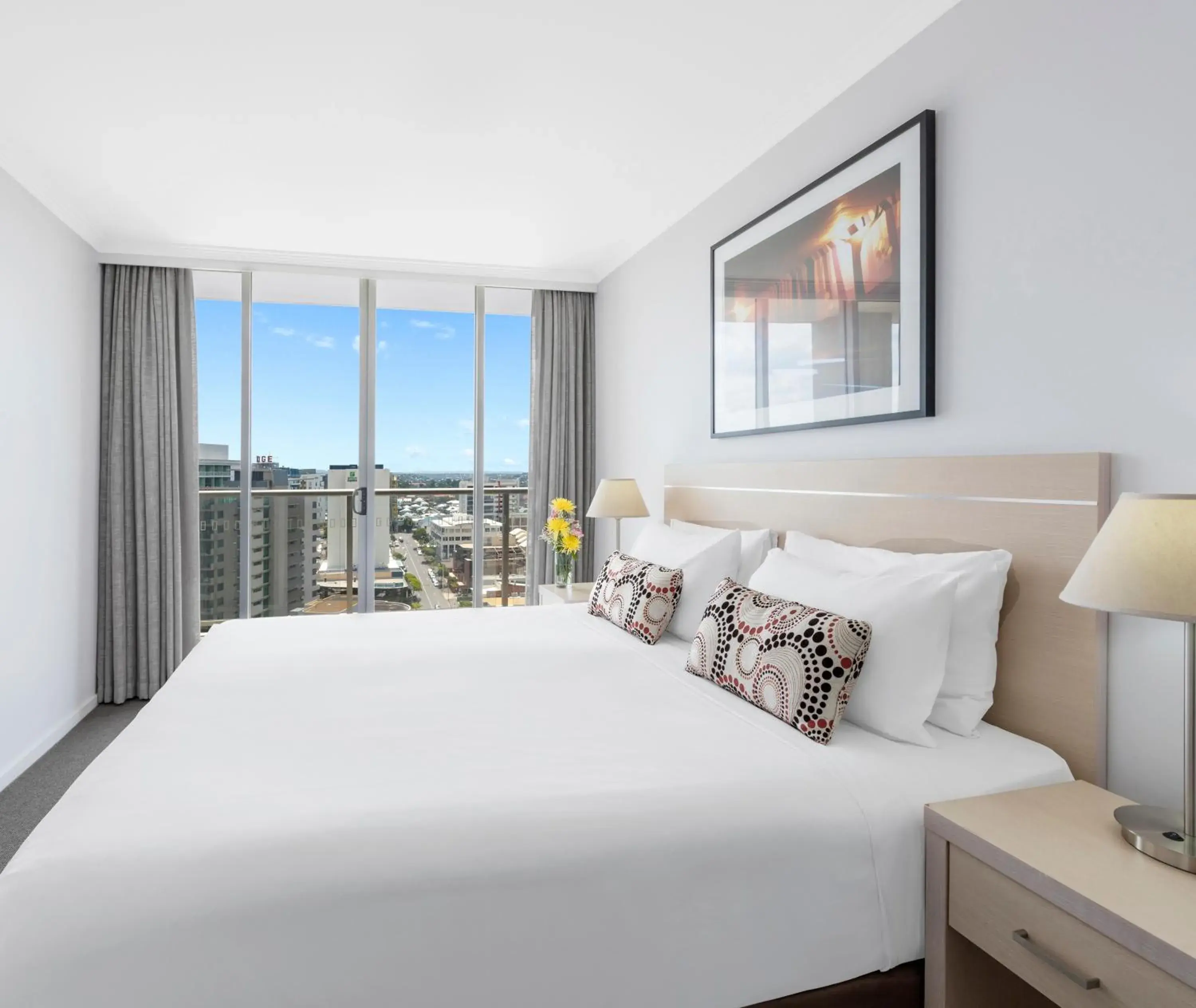 Bedroom, Bed in Oaks Brisbane Lexicon Suites Bedroom, Bed in Oaks Brisbane Lexicon Suites