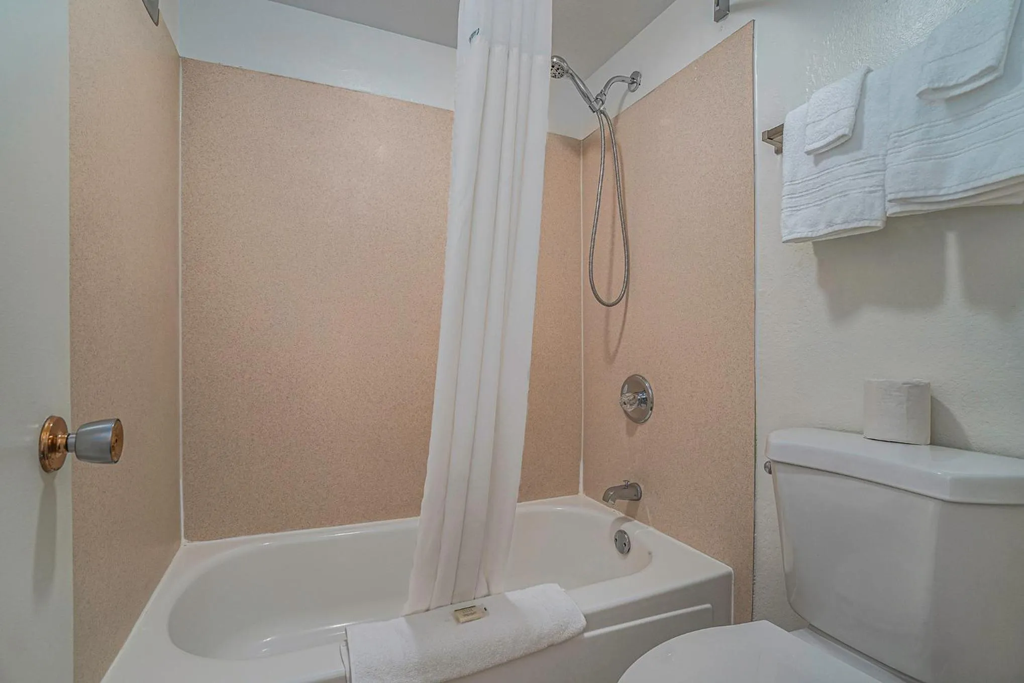 Bathroom in Travelodge by Wyndham Traverse City MI