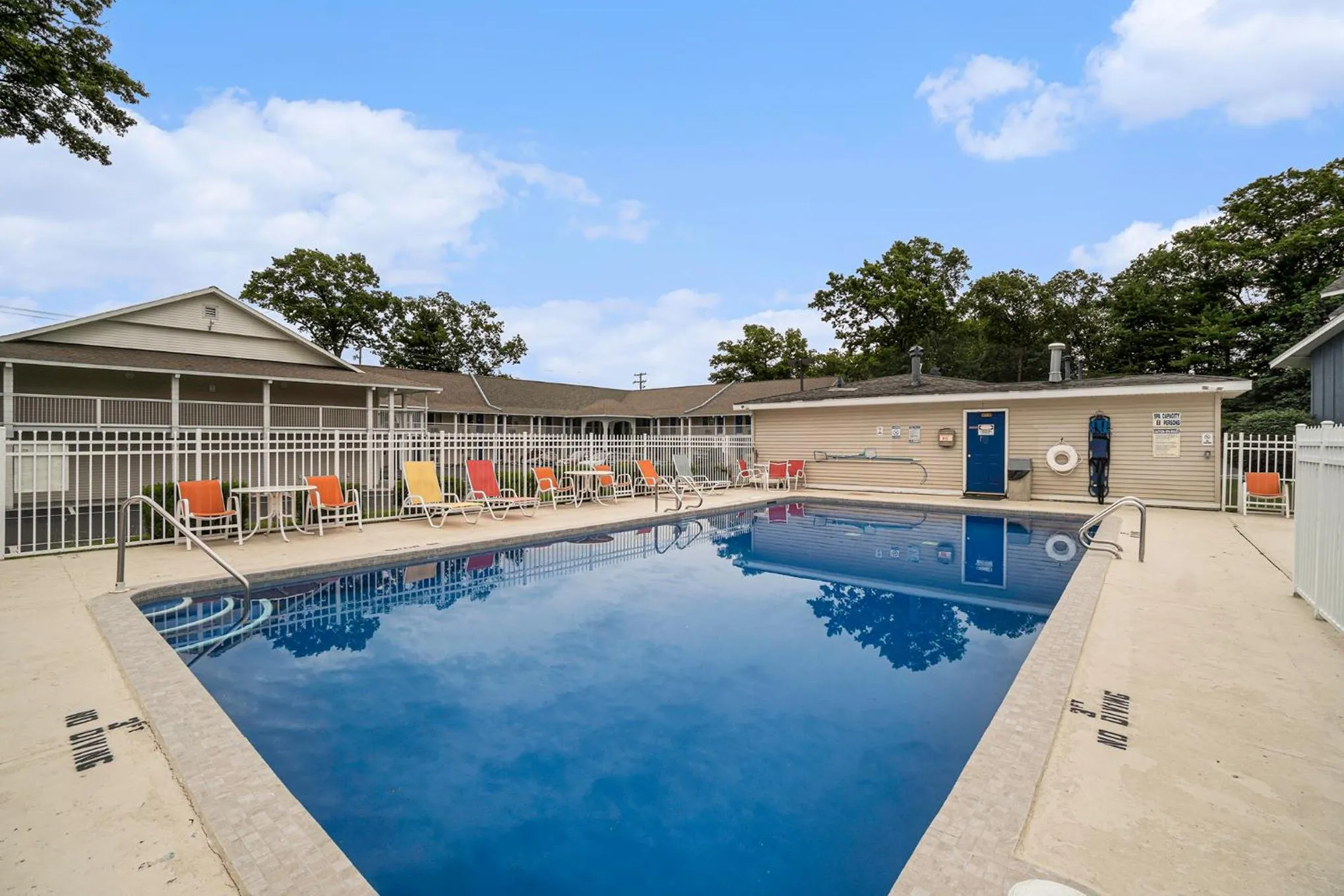 Swimming pool in Travelodge by Wyndham Traverse City MI