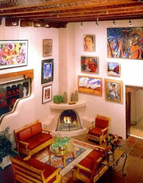 Living room in Hotel La Fonda de Taos