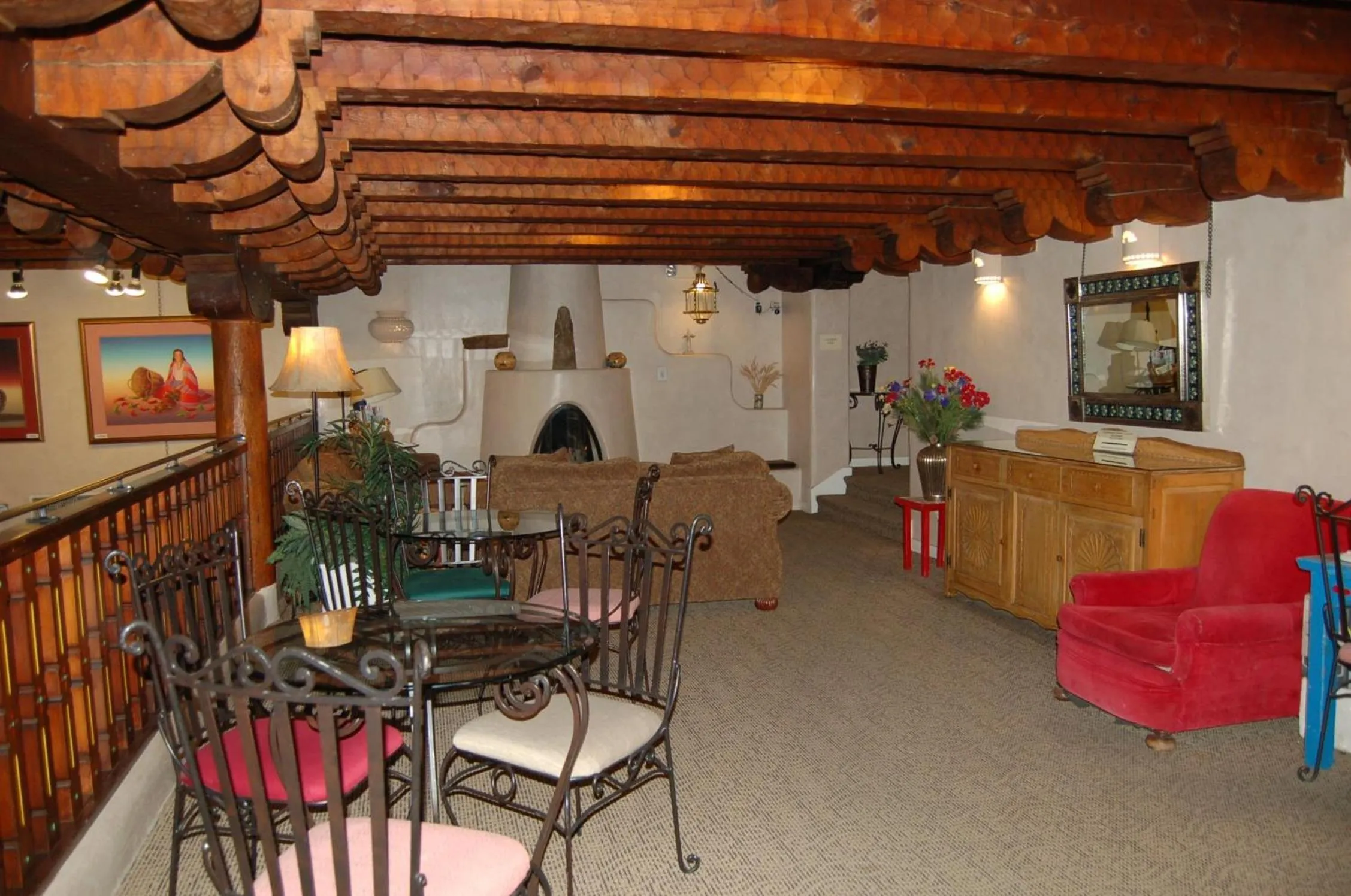 Living room in Hotel La Fonda de Taos