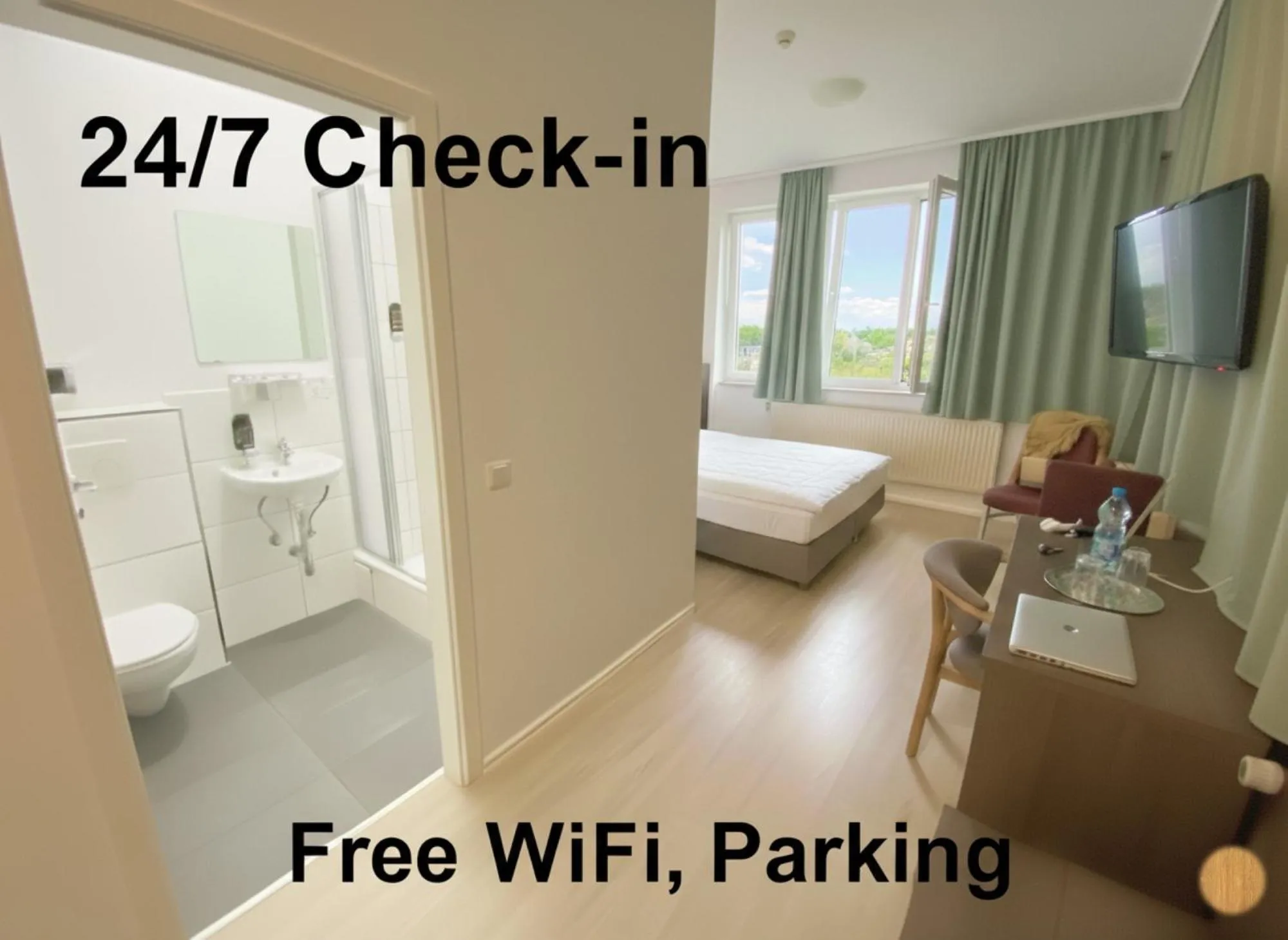 Bed in Pionier Hotel Hamburg Wandsbek