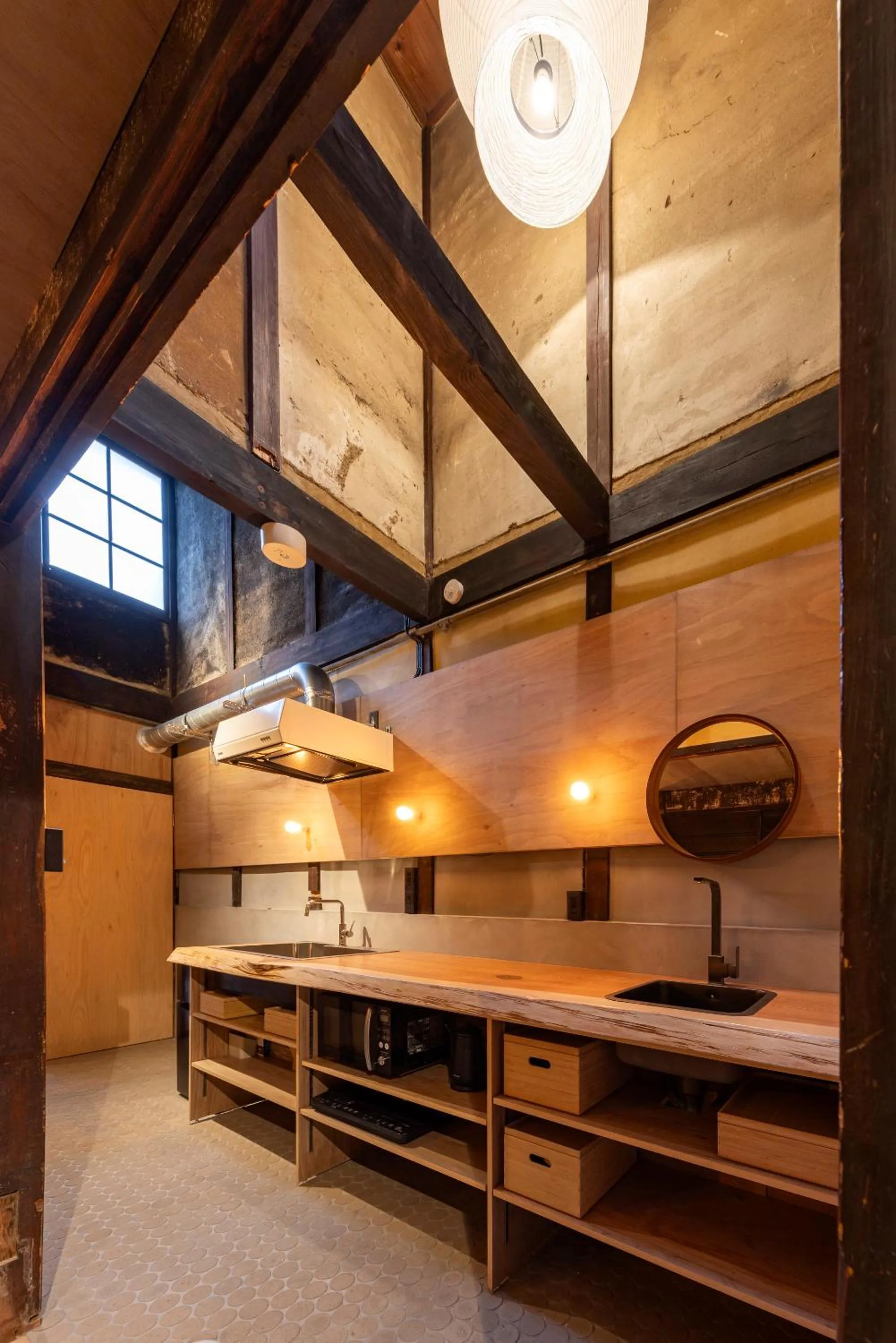 Kitchen or kitchenette in Machiya Hotel YANAGI