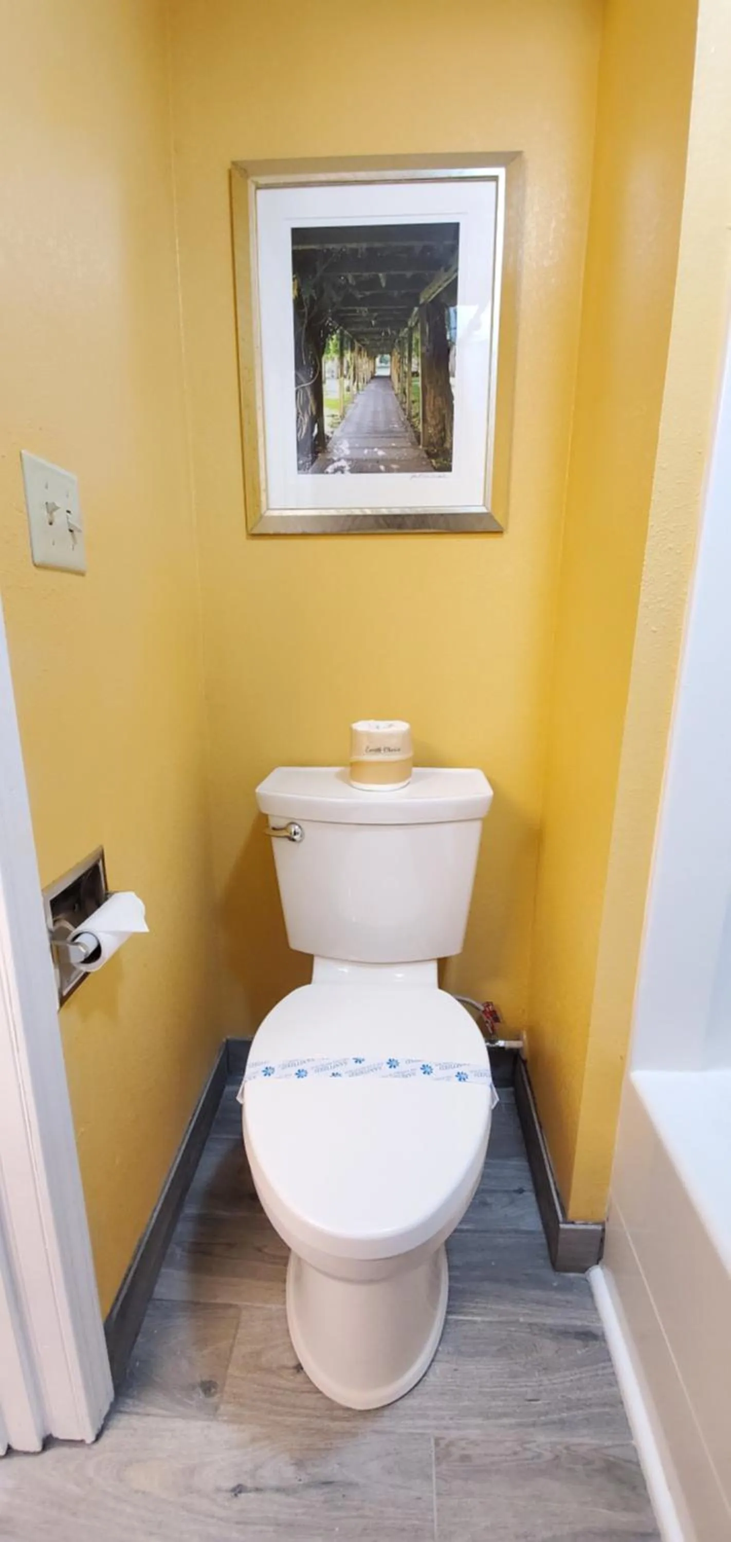 Toilet in Apple Inn Motel