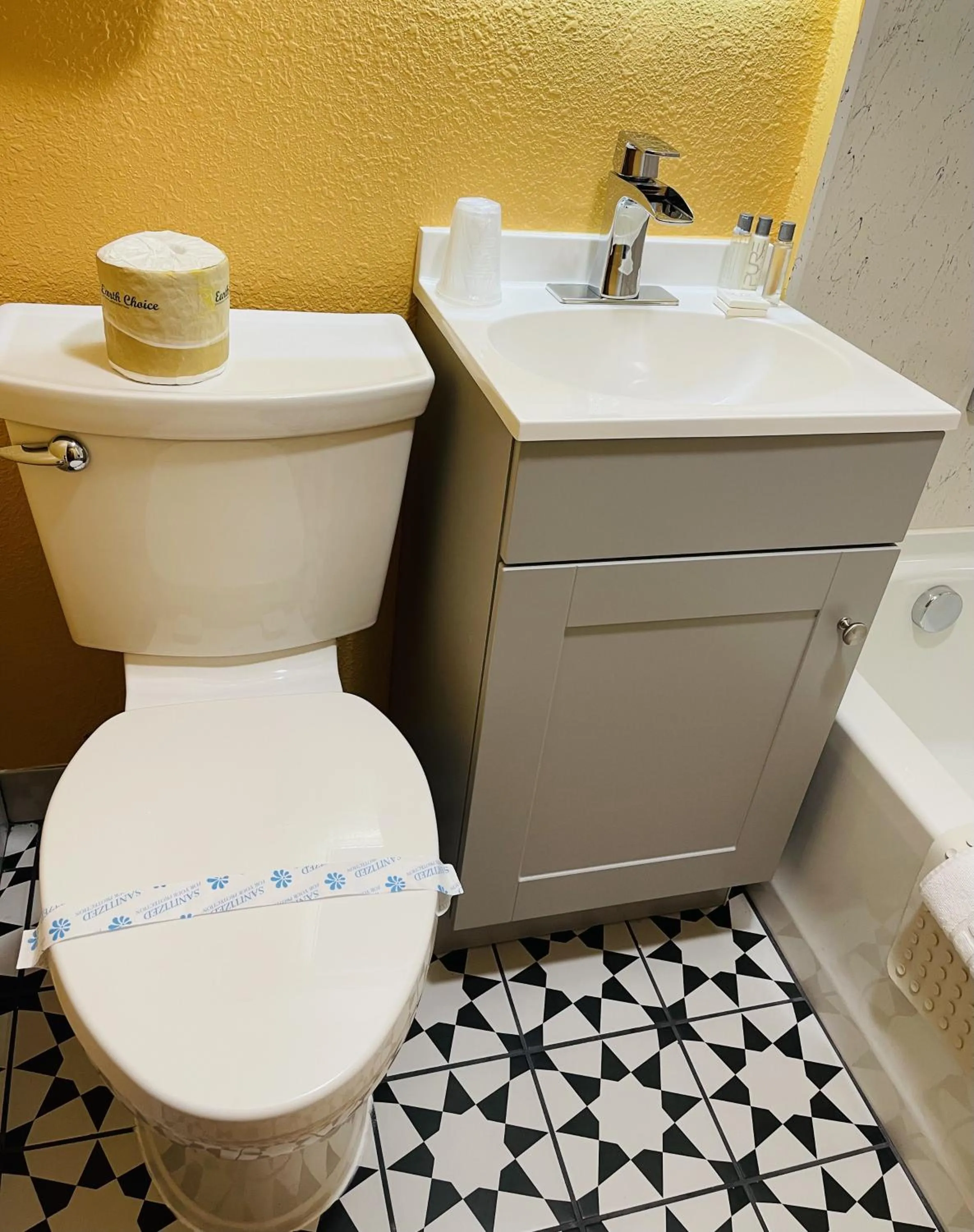 Toilet in Apple Inn Motel