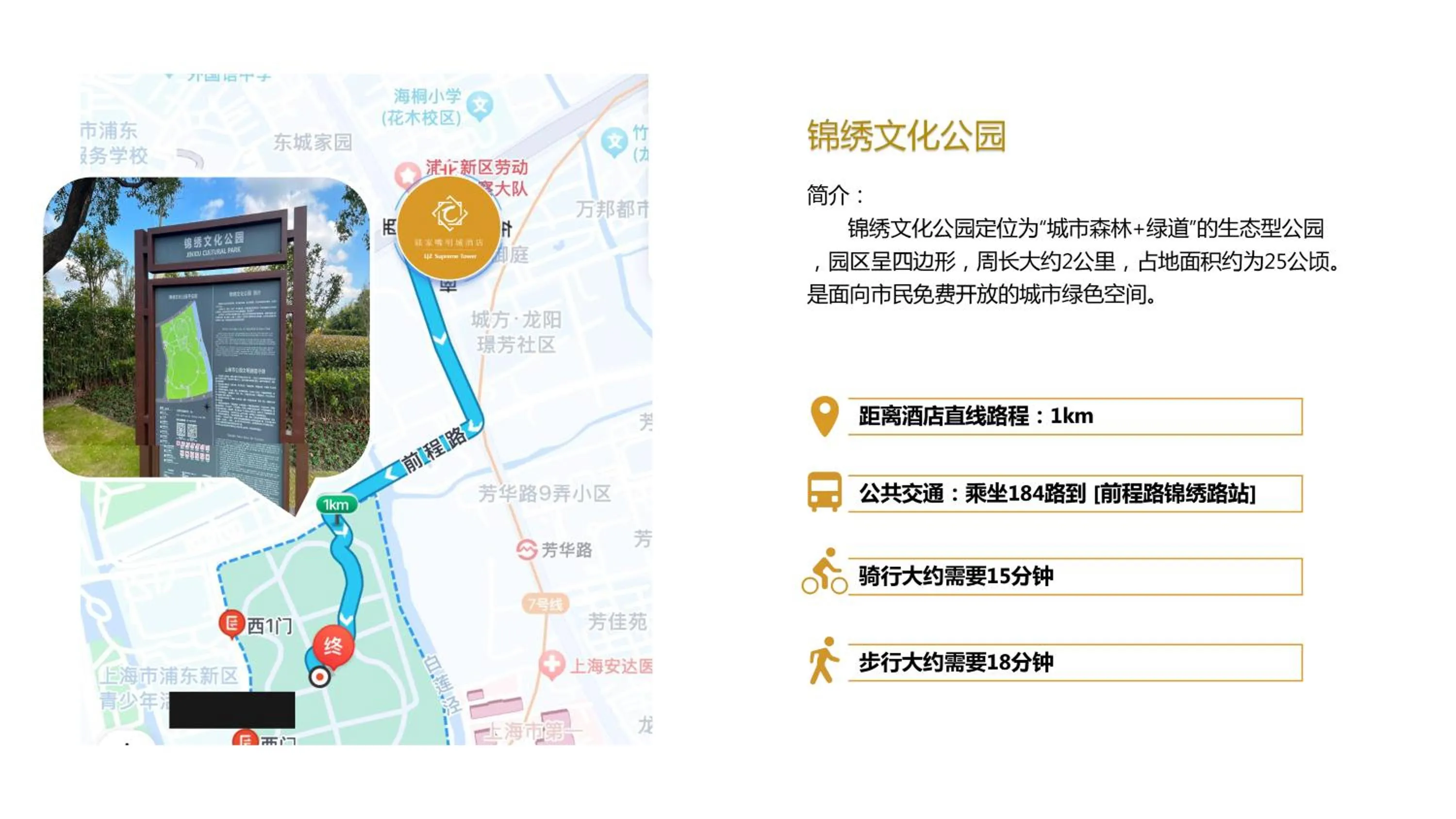 Text overlay in LJZ Supreme Tower Hotel