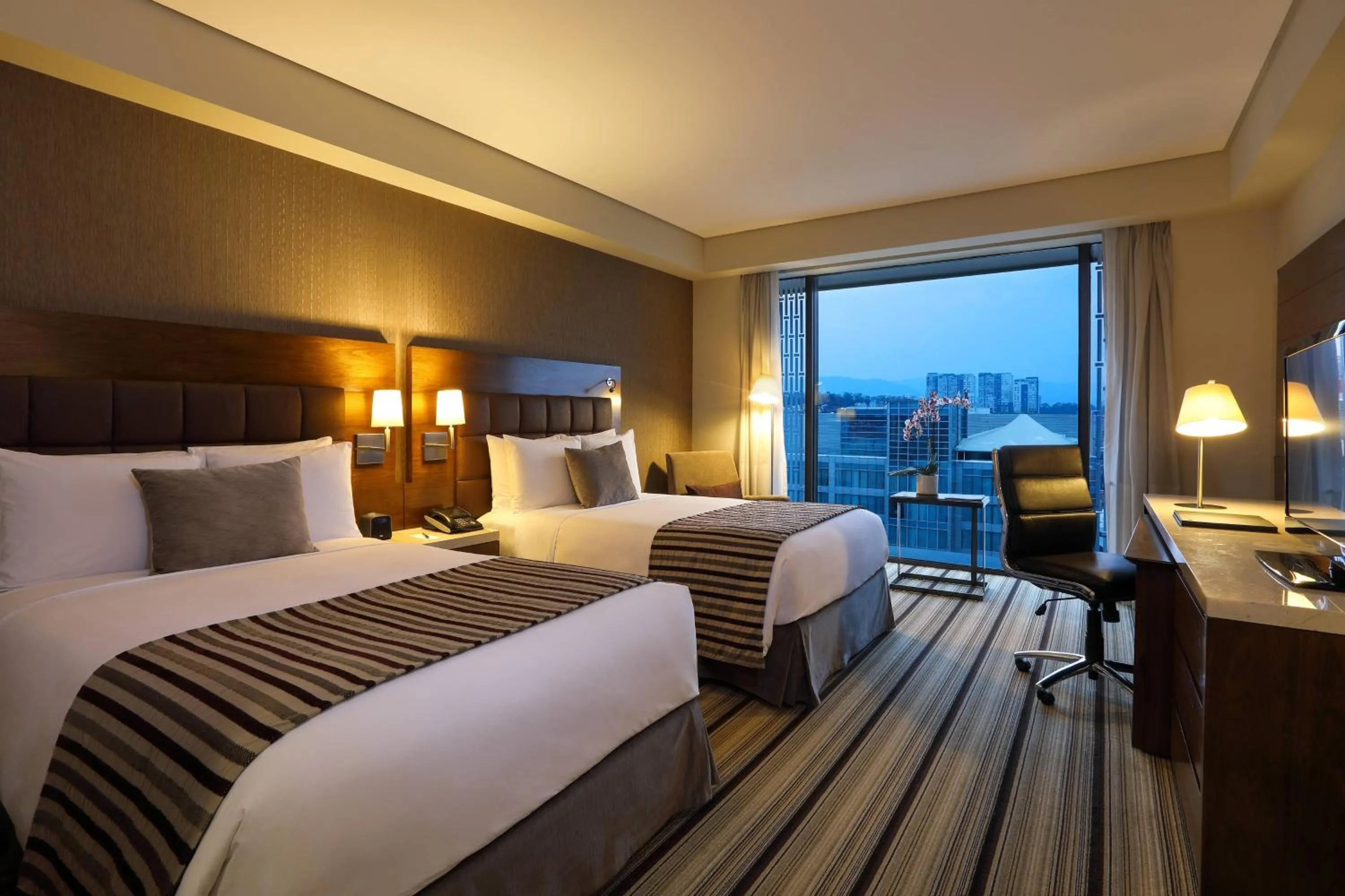 Photo of the whole room, Bed in JW Marriott Hotel Mexico City Santa Fe