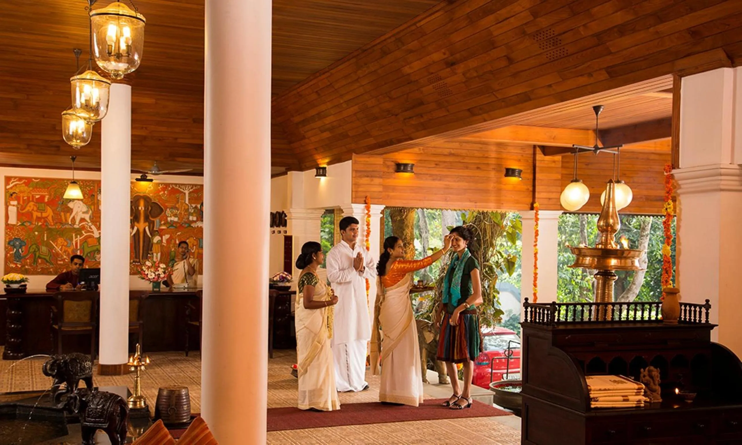 Lobby or reception in Elephant Court Thekkady