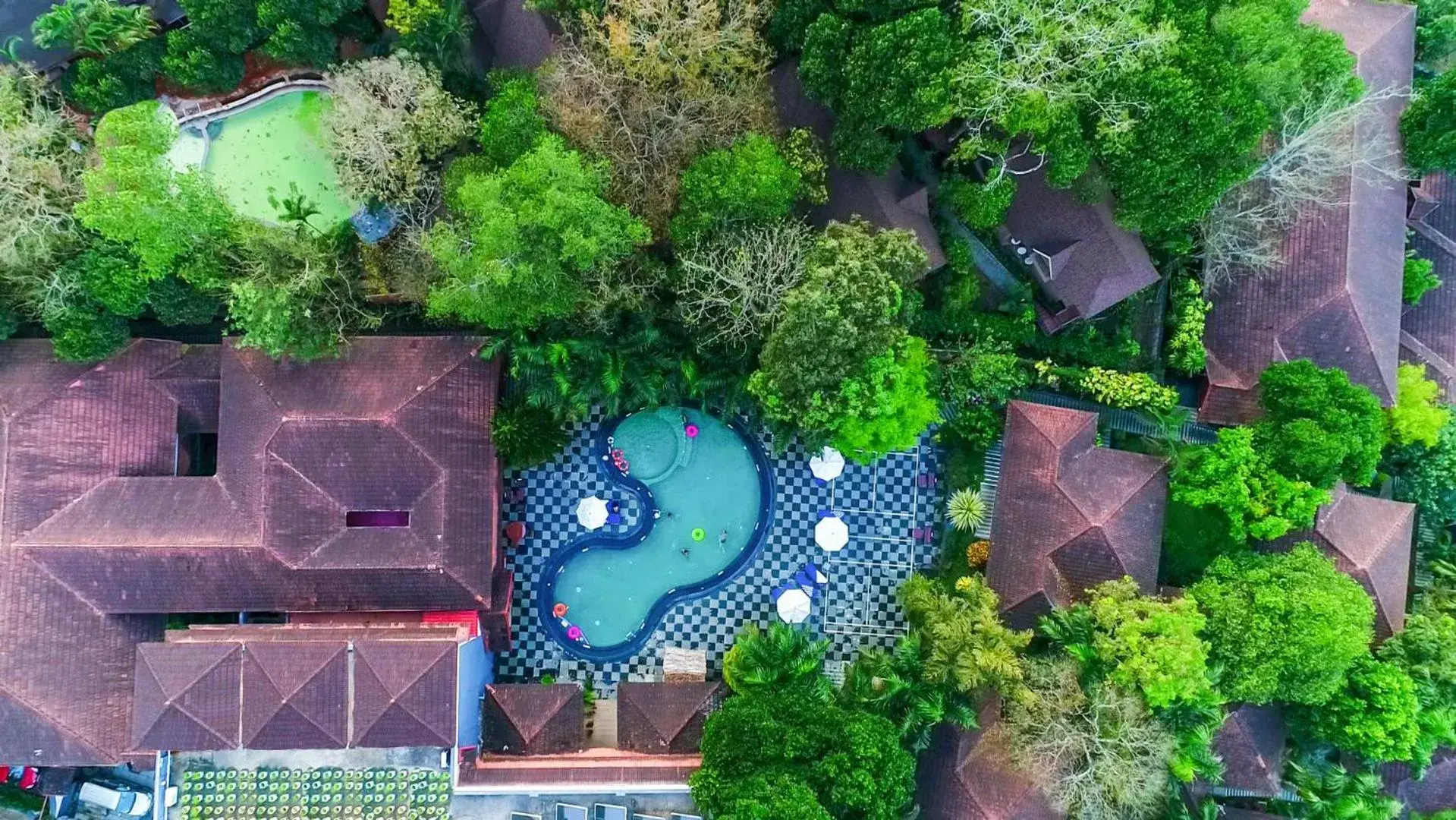 Bird's eye view in Elephant Court Thekkady Bird's eye view in Elephant Court Thekkady