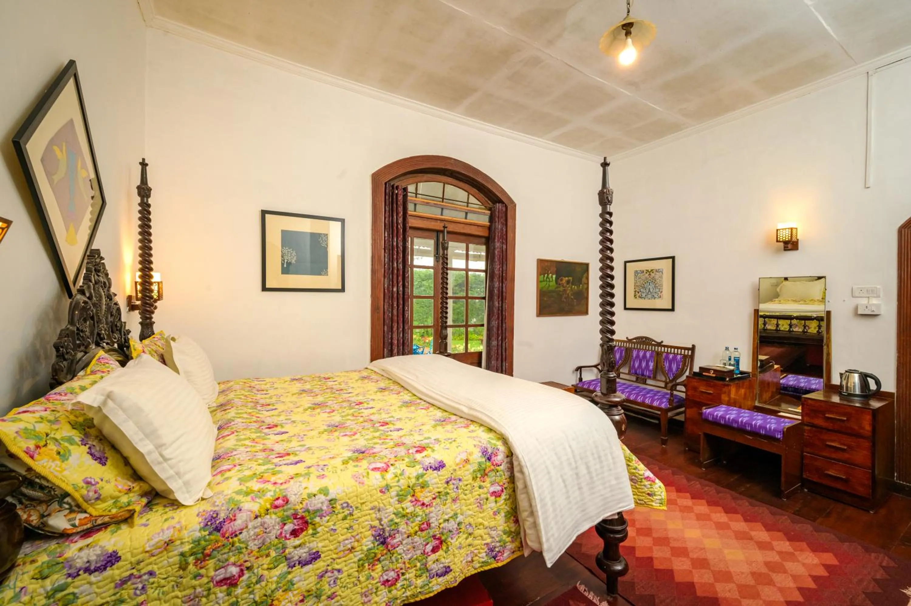 Bed in Neemrana's Wallwood Garden