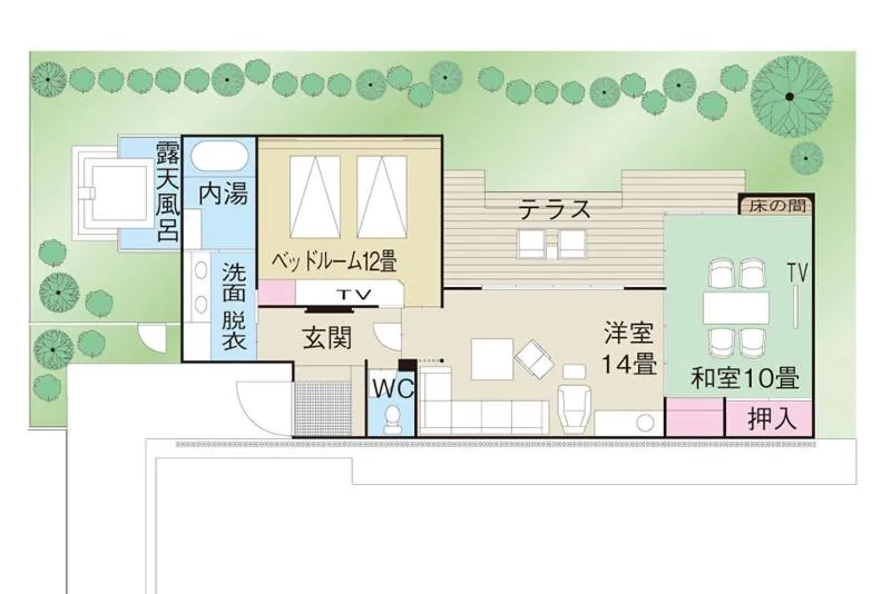 Floor plan in Kizukuri no Yado Hashizuya
