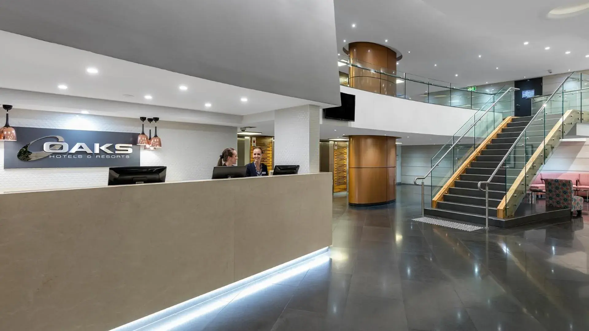Lobby or reception in Oaks Brisbane Aurora Suites Lobby or reception in Oaks Brisbane Aurora Suites