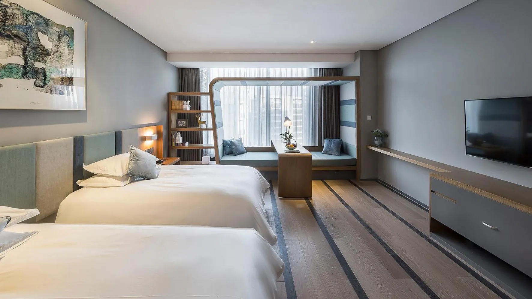 Photo of the whole room, Bed in Shanghai Pagoda INNO Hotel