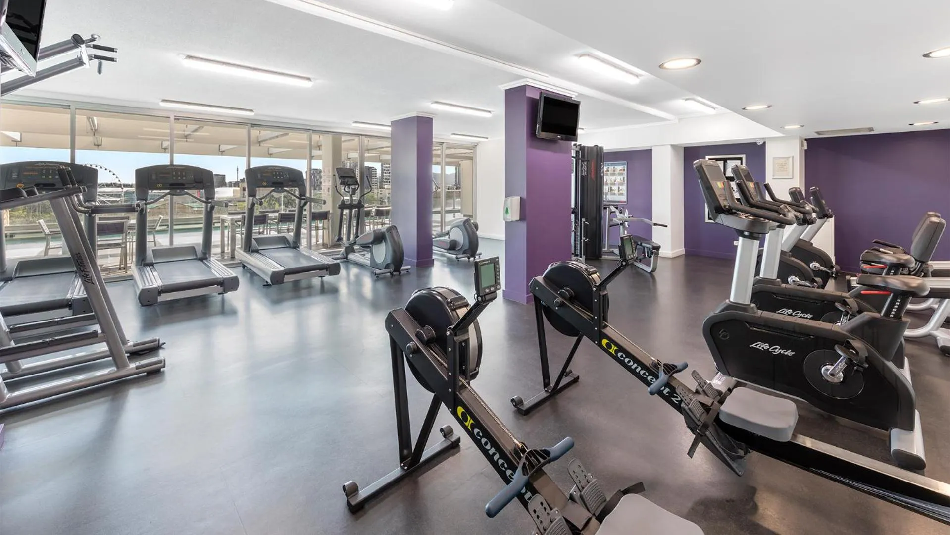 Fitness centre/facilities in Oaks Brisbane Casino Tower Suites
