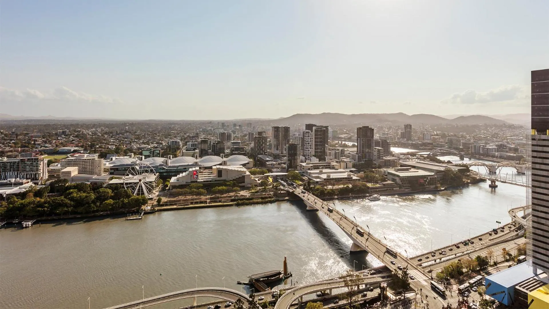River view in Oaks Brisbane Casino Tower Suites