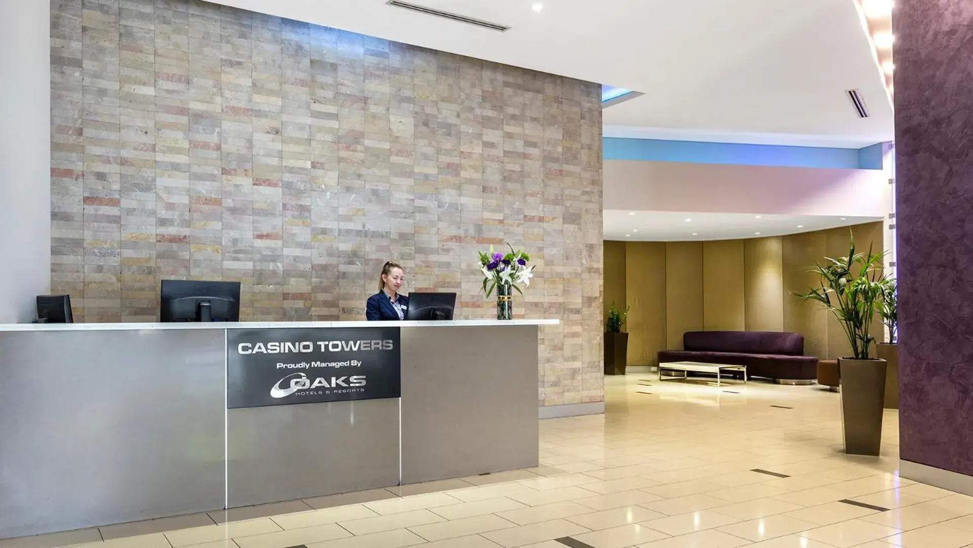 Lobby or reception in Oaks Brisbane Casino Tower Suites Lobby or reception in Oaks Brisbane Casino Tower Suites