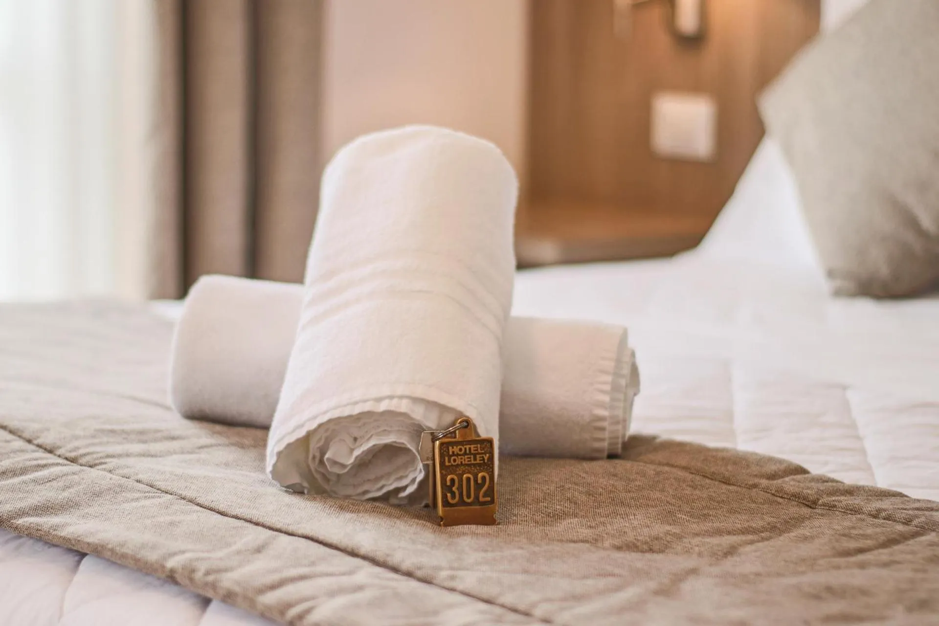 Bed in Hotel Loreley