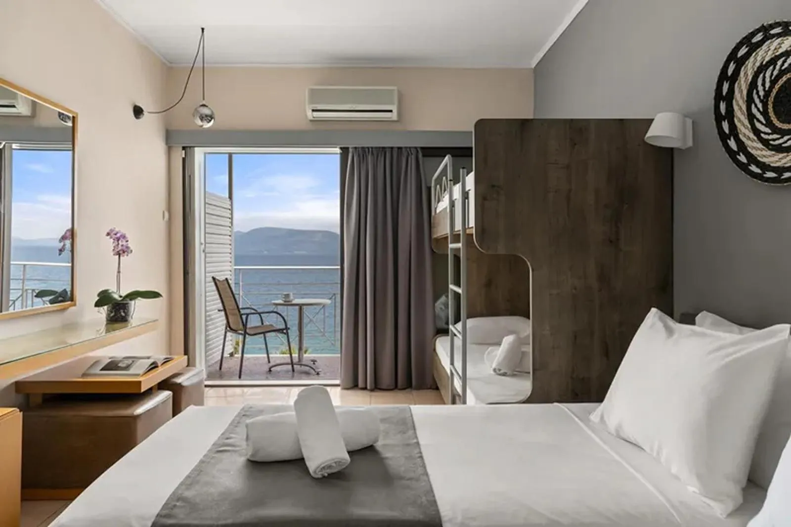 View (from property/room), Bed in Calamos Beach Family Club