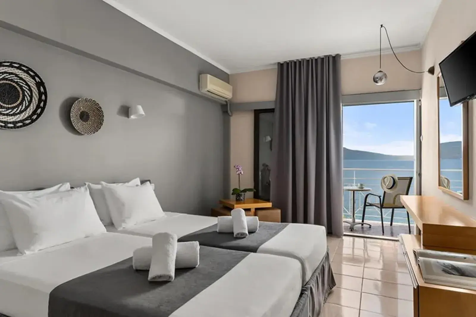 Double or Twin Room with Sea View in Calamos Beach Family Club Double or Twin Room with Sea View in Calamos Beach Family Club