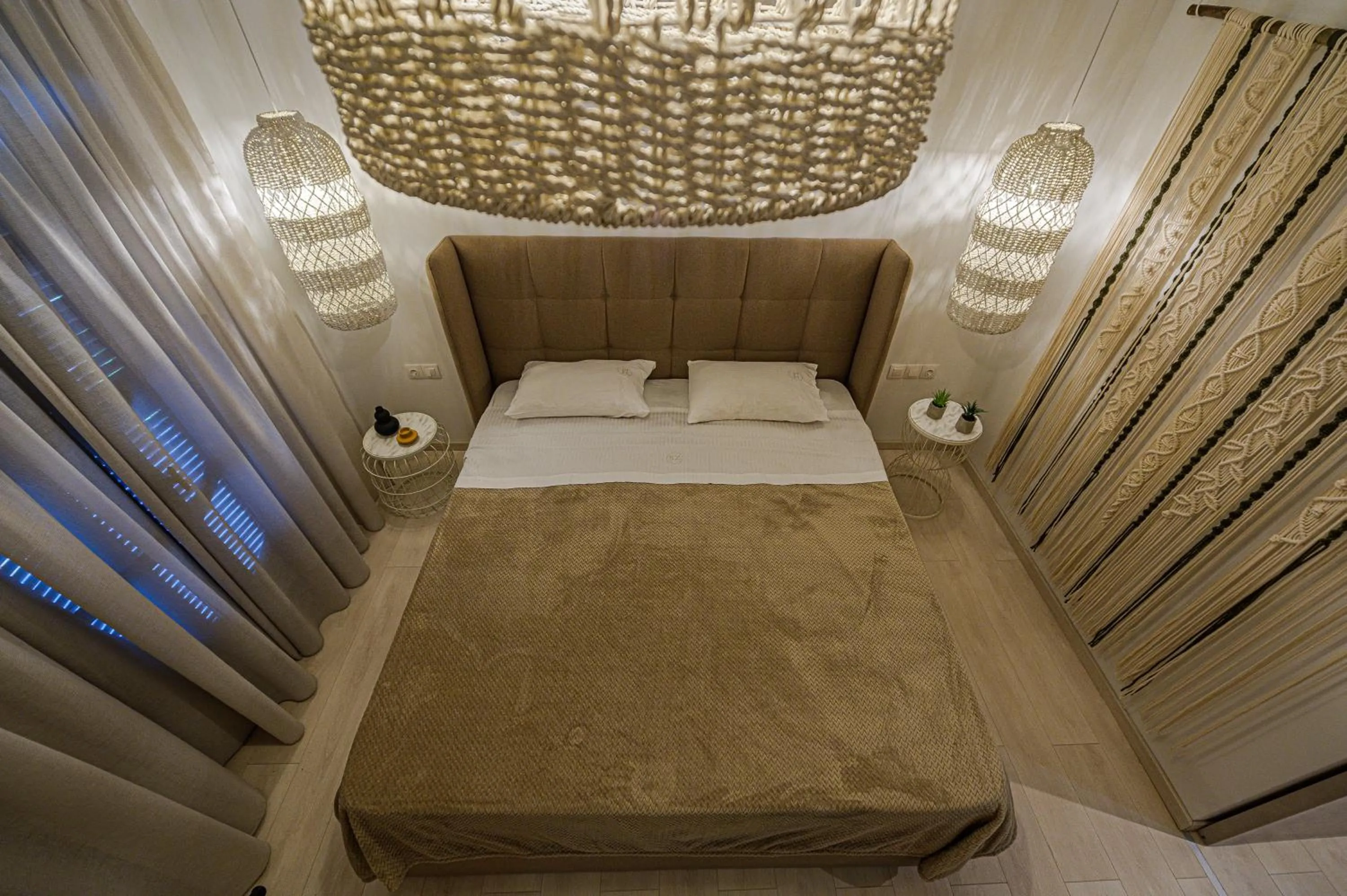Bed in Eleni Zirganou Studios & Apartments
