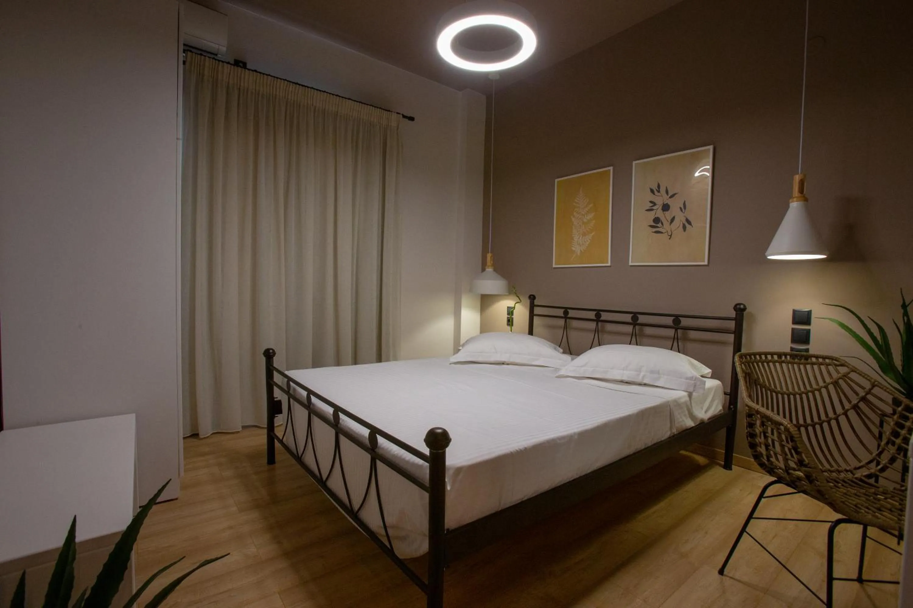 Bed in Eleni Zirganou Studios & Apartments