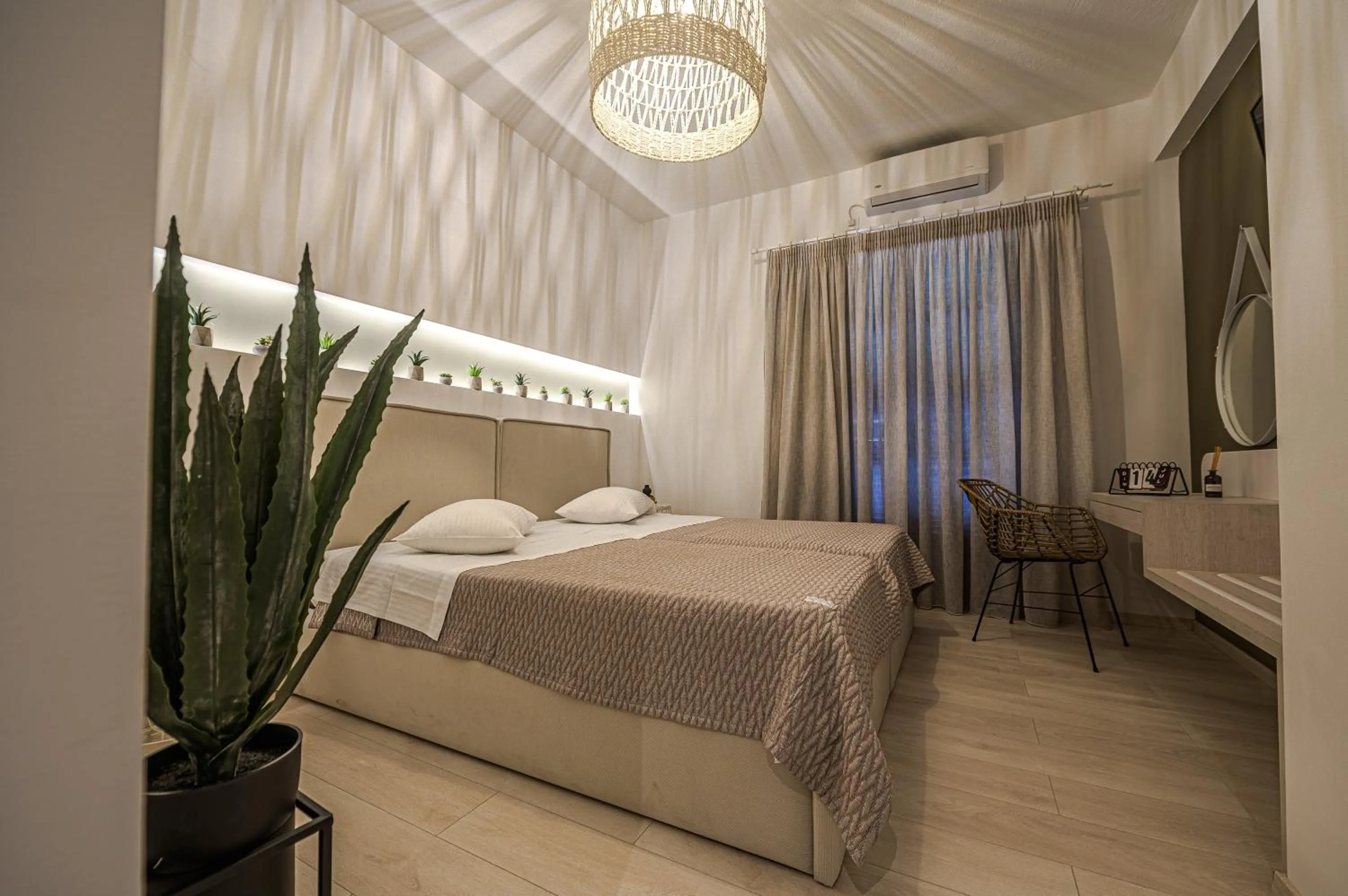 Bed in Eleni Zirganou Studios & Apartments