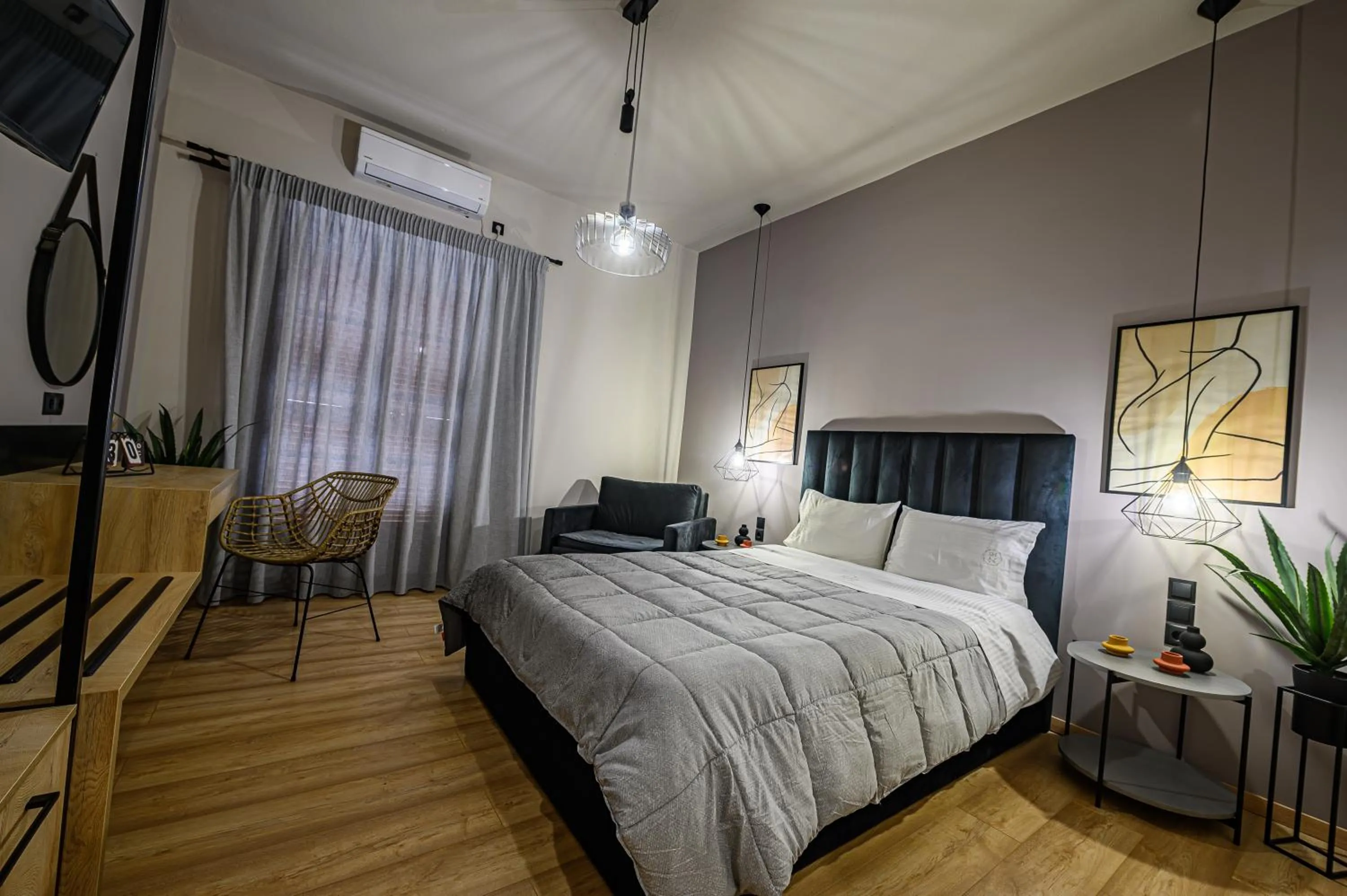 Bed in Eleni Zirganou Studios & Apartments