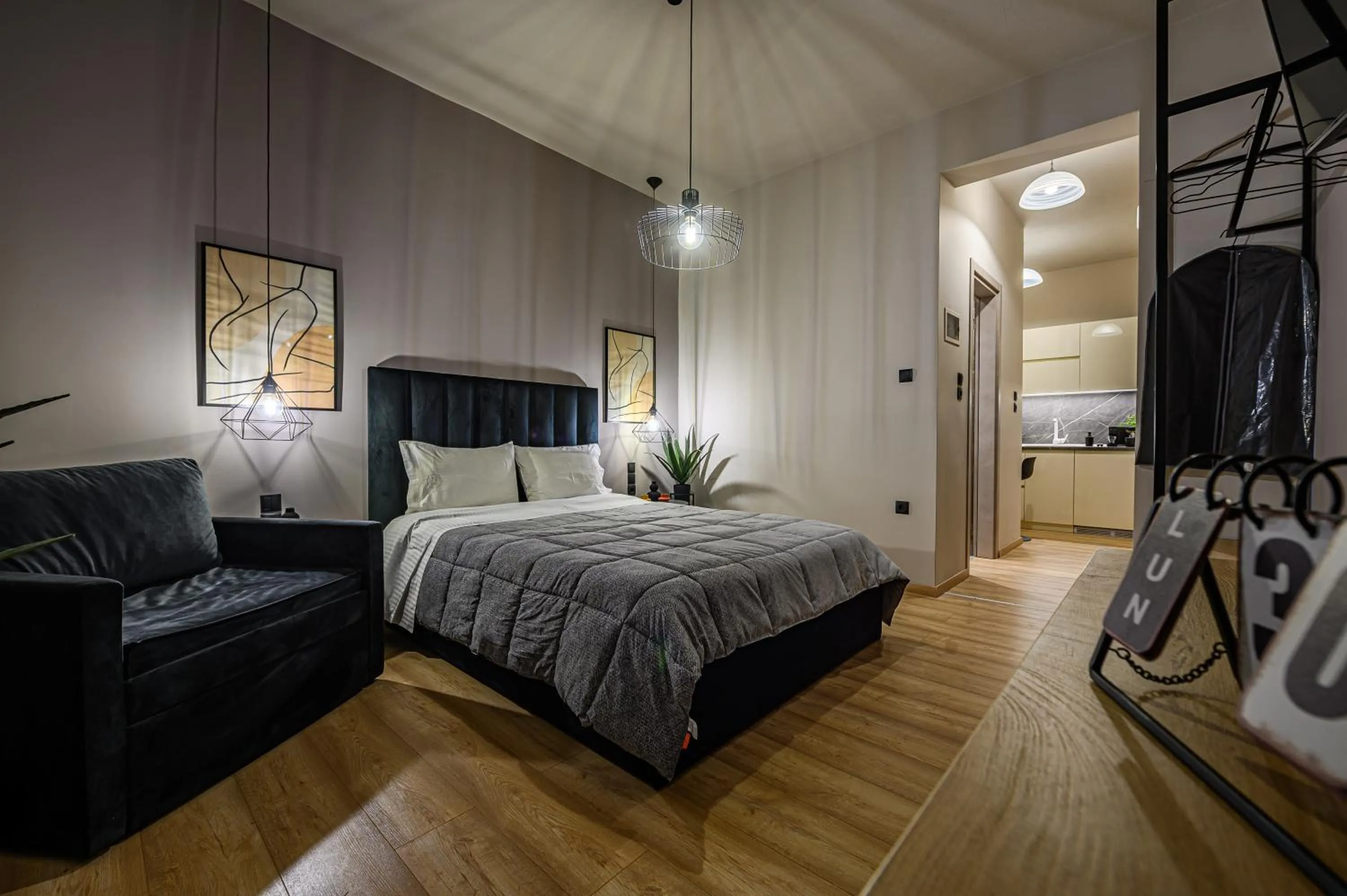 Bed in Eleni Zirganou Studios & Apartments