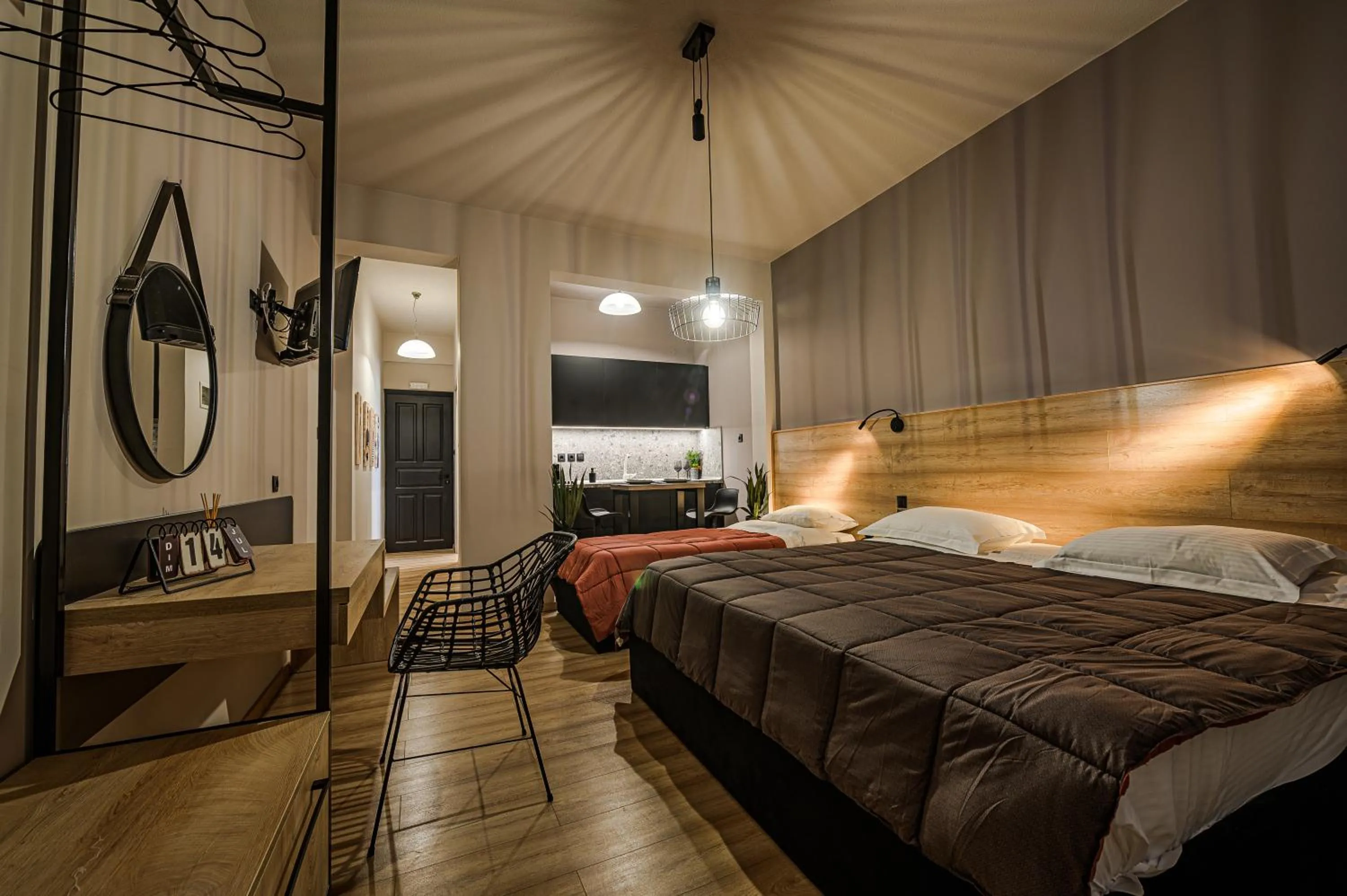 Bed in Eleni Zirganou Studios & Apartments