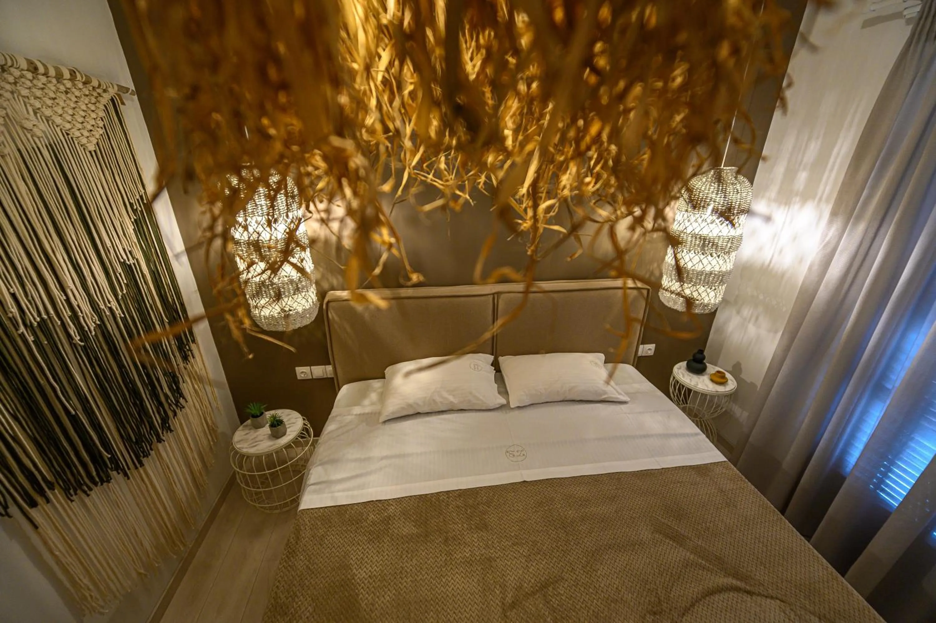 Bed in Eleni Zirganou Studios & Apartments